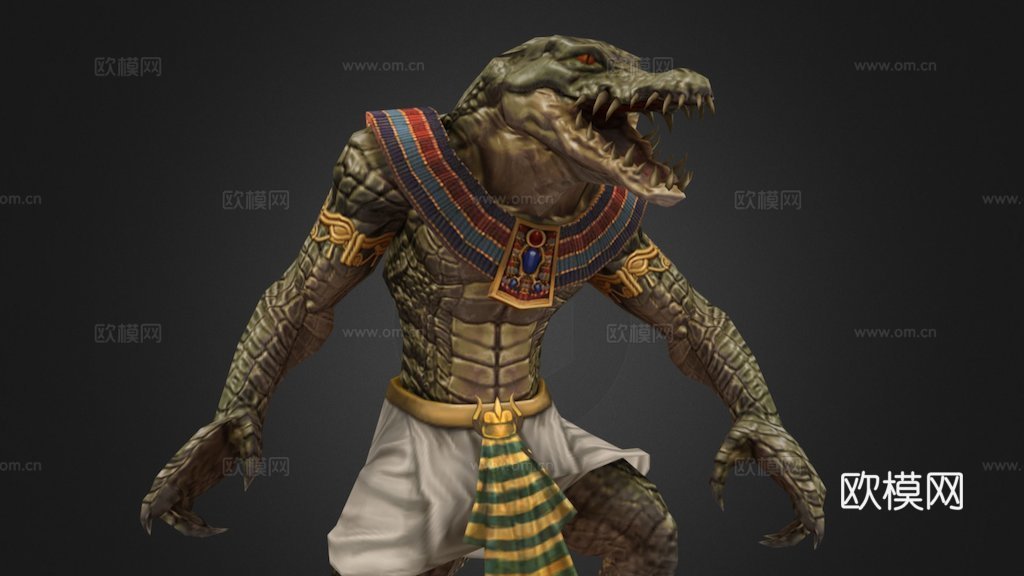 埃及鳄鱼人-枪械冒险3d模型