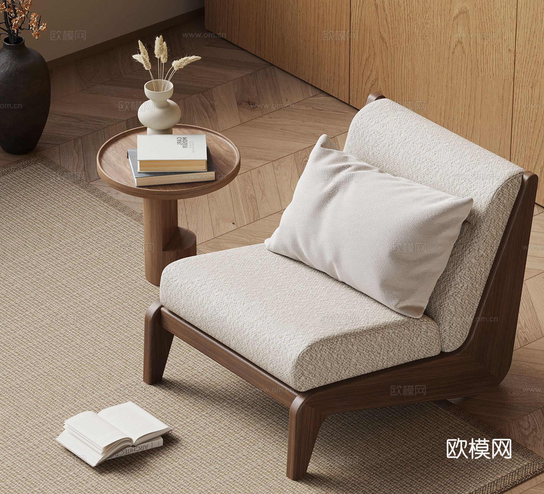 休闲椅 中古风沙发椅su模型