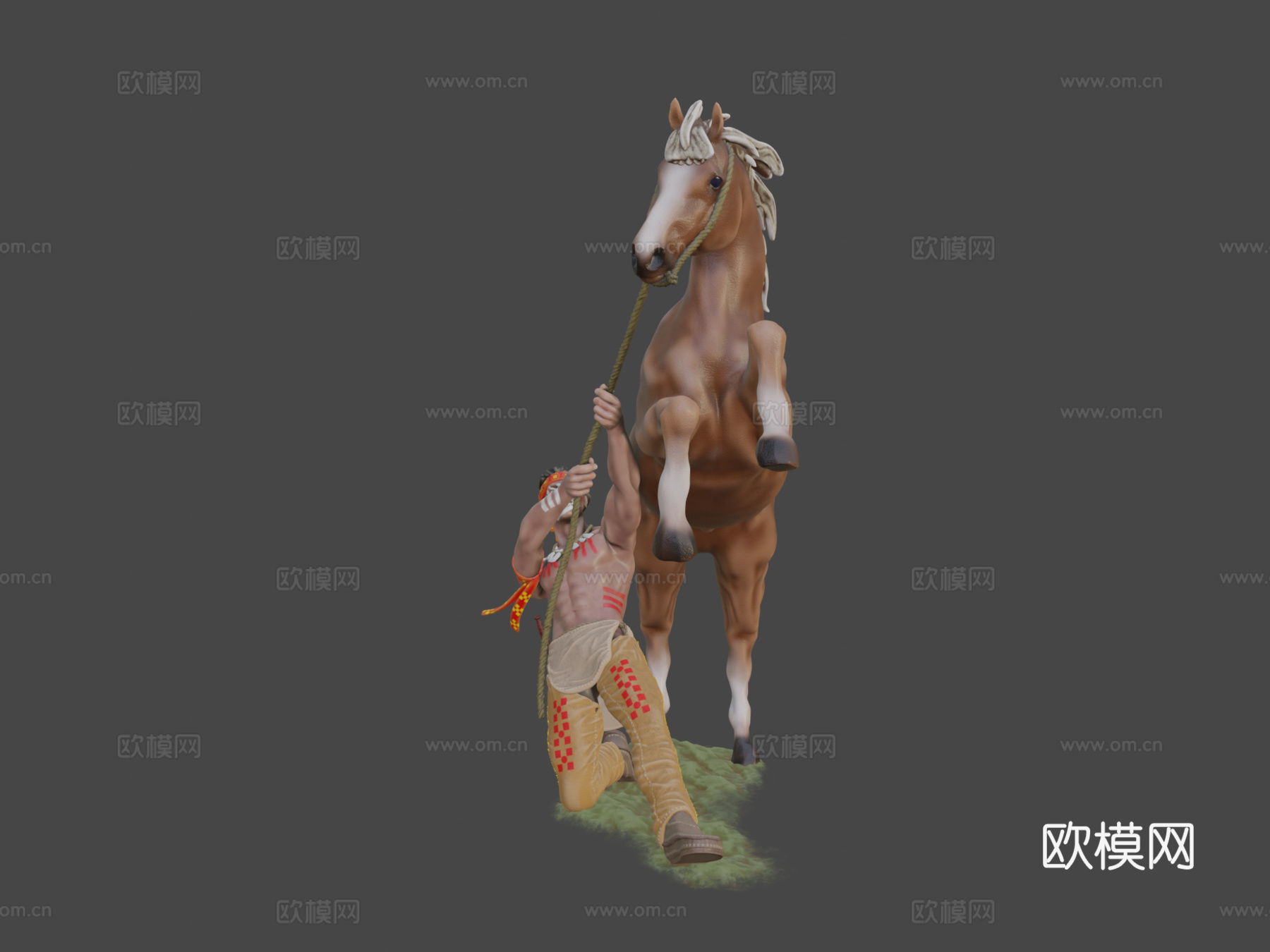 套野马-3D可打印3d模型