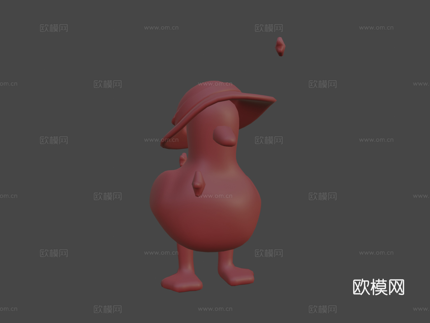 草帽鸭3d模型