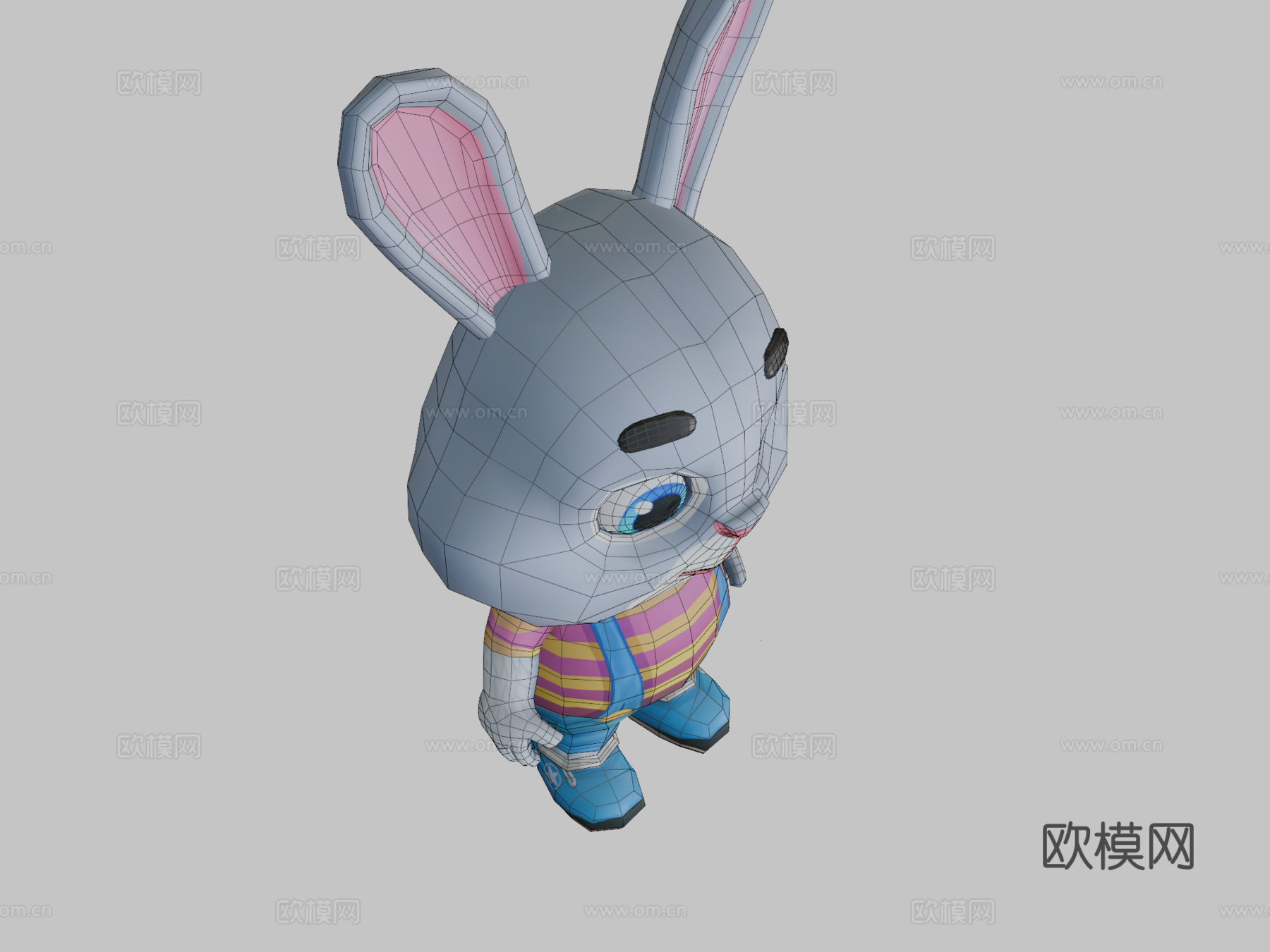 兔子动画绑定3d模型