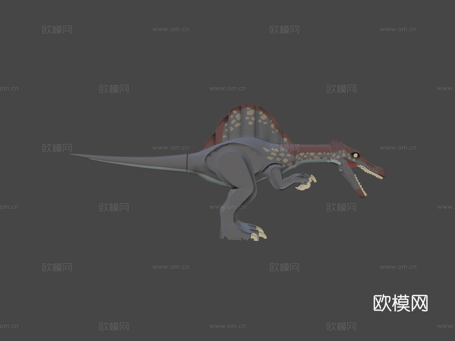 乐高棘龙3d模型