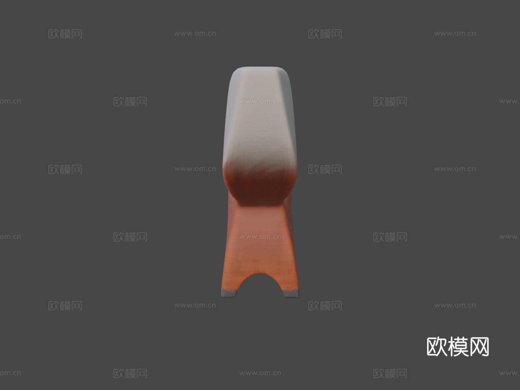 木制狐狸小雕像3d模型