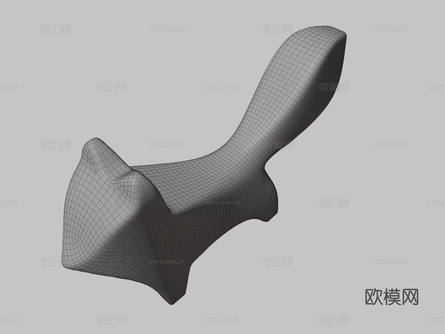 木制狐狸小雕像3d模型