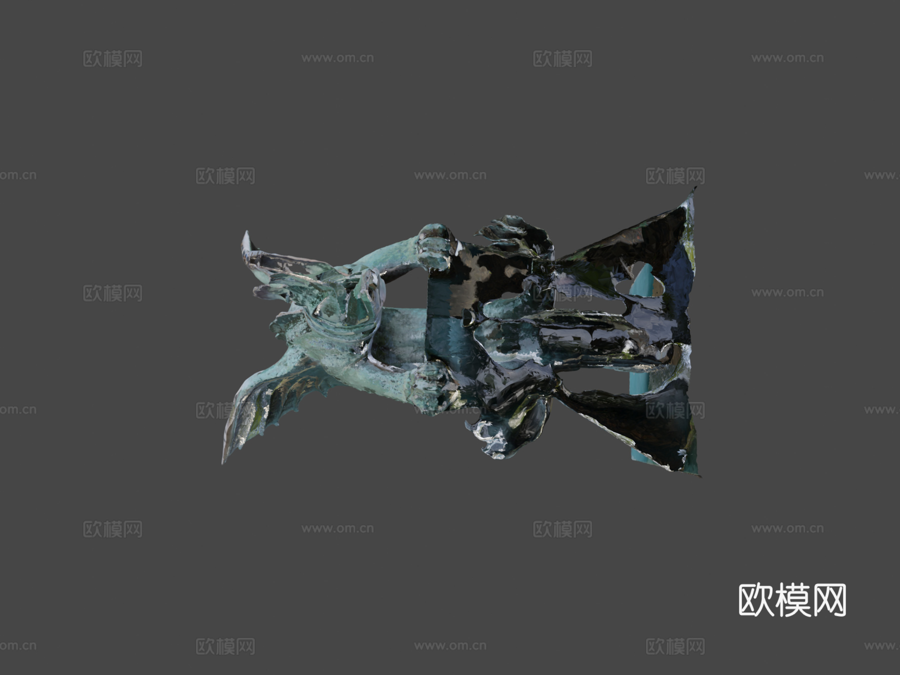 龙雕塑3d模型