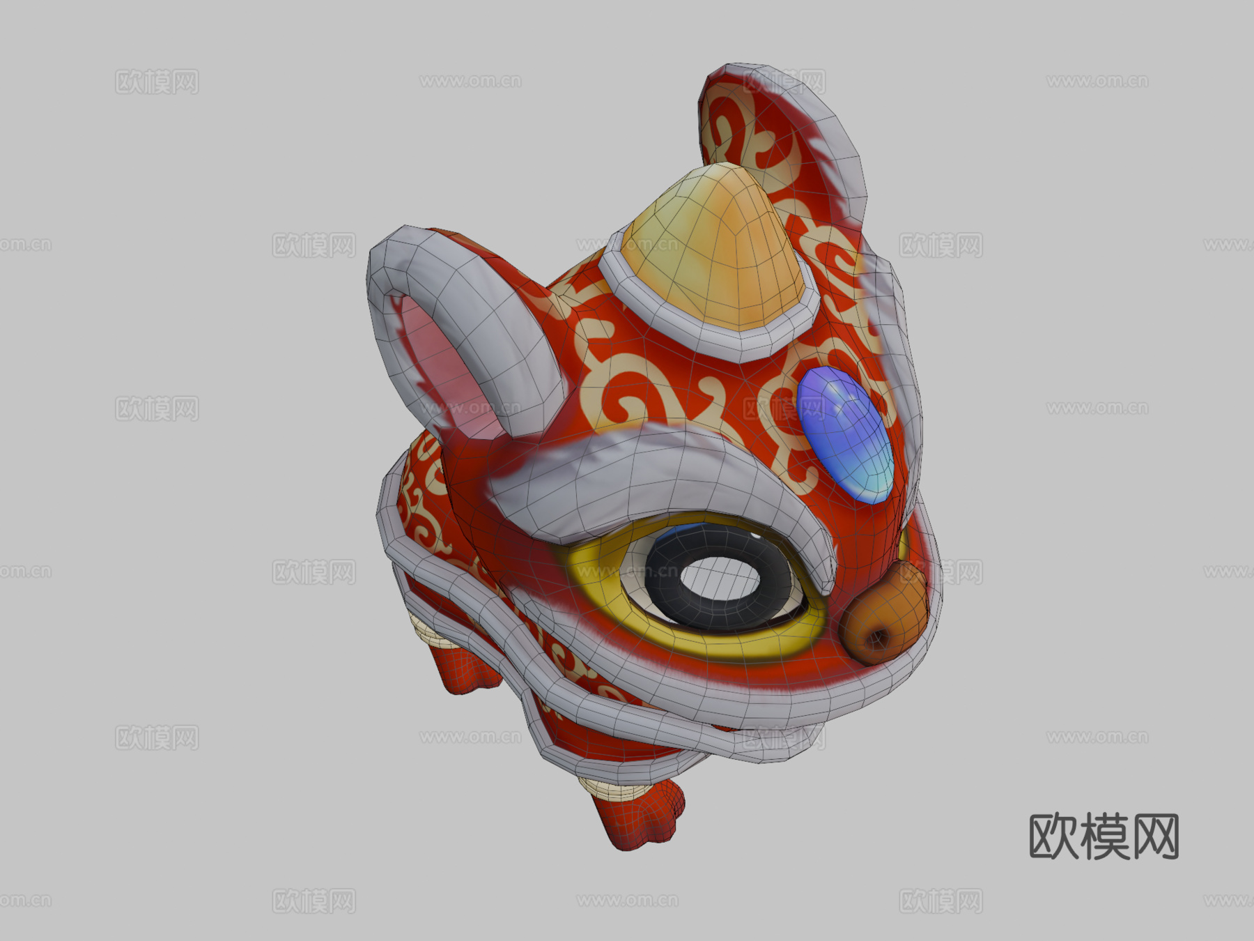 中国舞狮3d模型