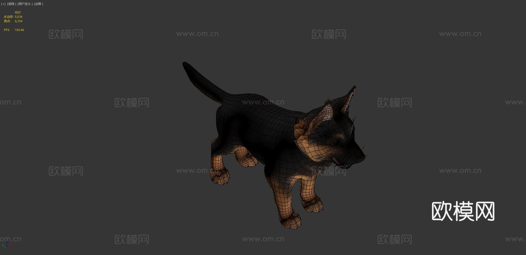 幼犬-牧羊犬3d模型
