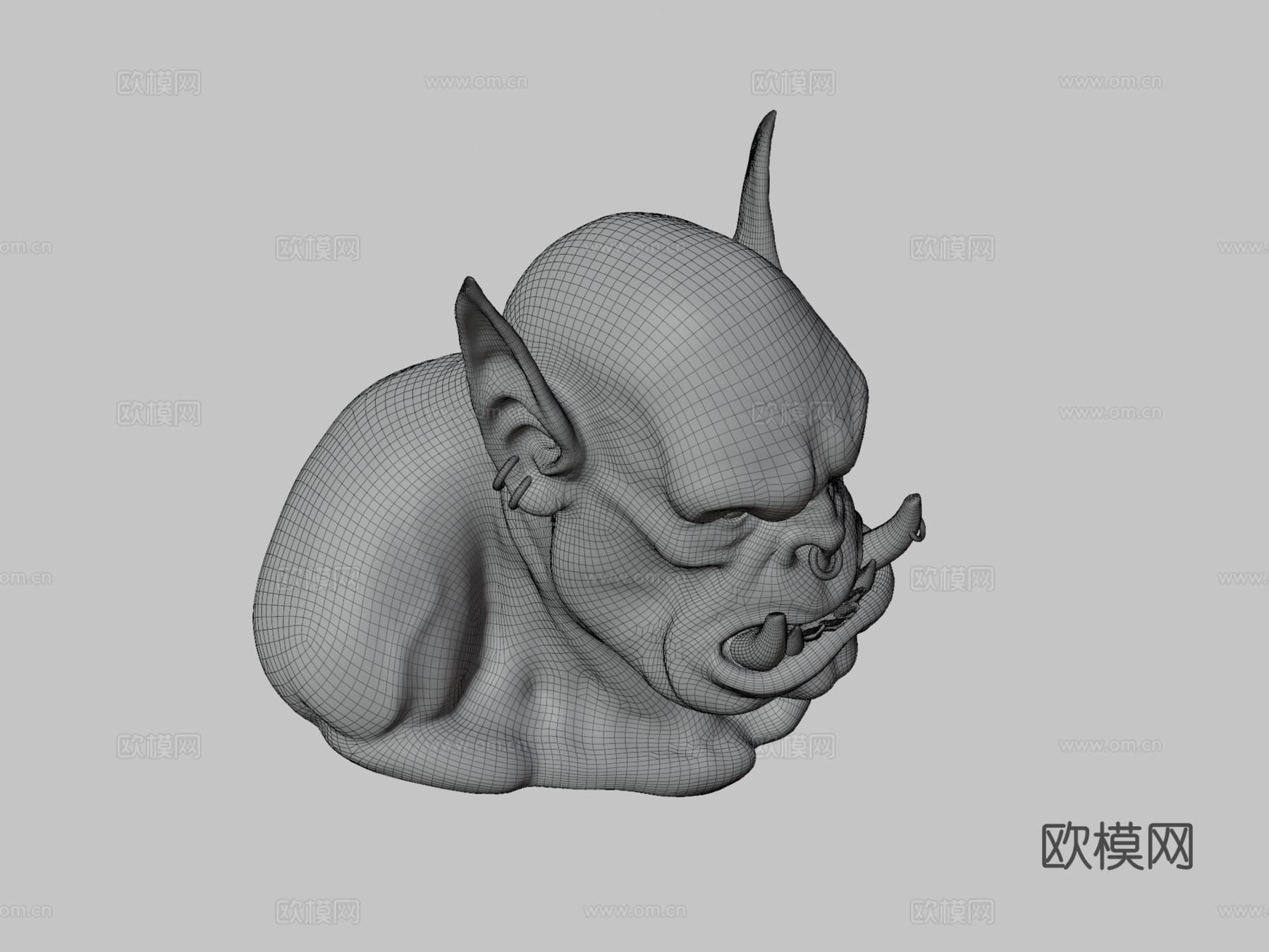 兽人半身像3d模型