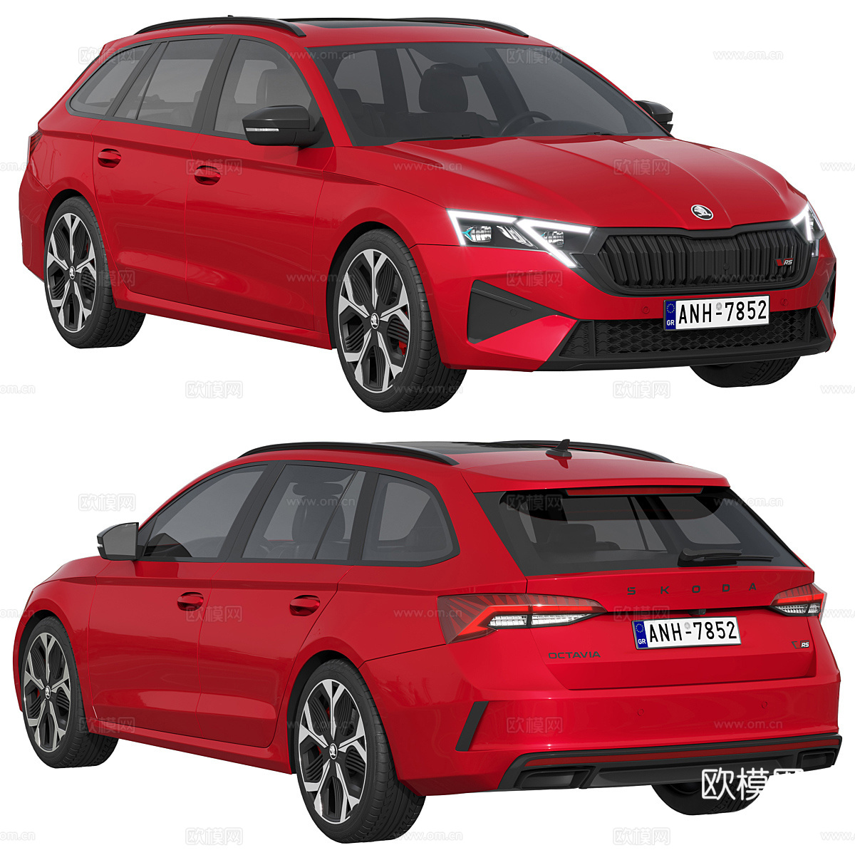 斯柯达明锐 RS Combi 2025 汽车3d模型