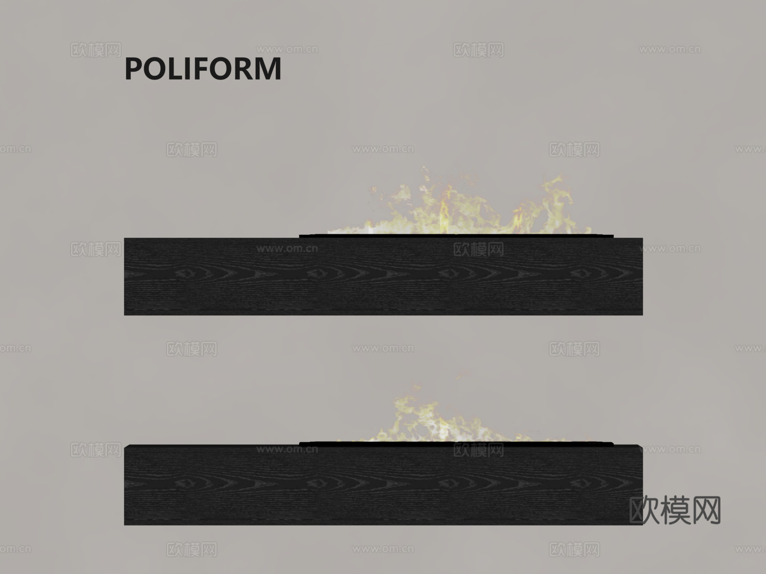 现代壁炉su模型下载（渲染图2）