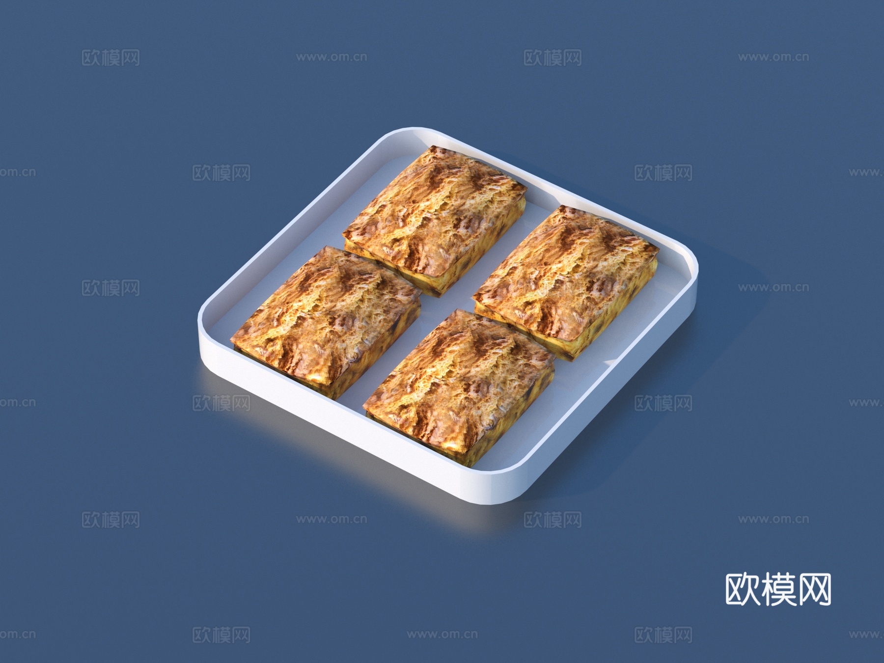 大饼 面包 饼干 食物3d模型