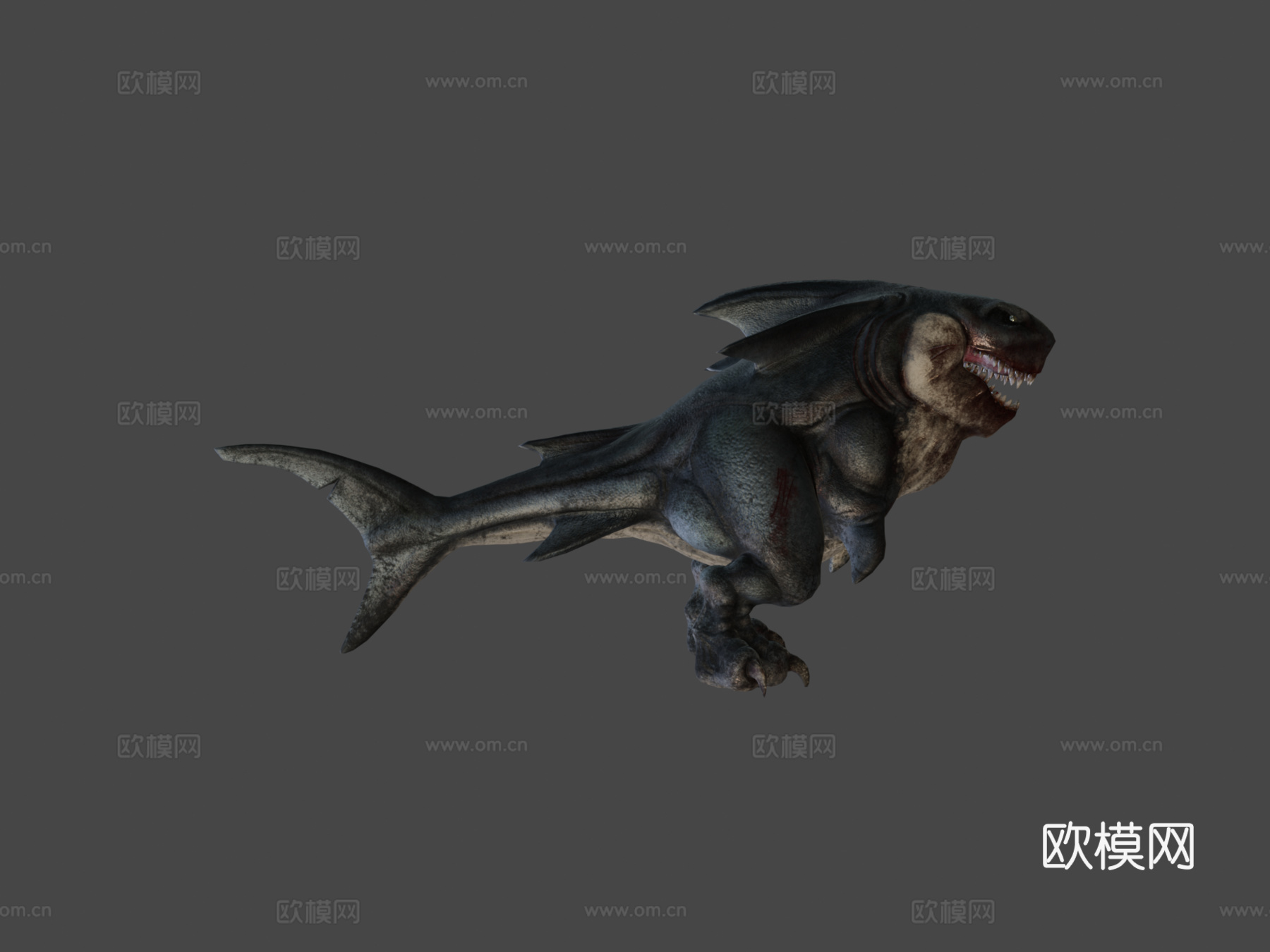 巨齿鲨雷克斯(制作中#3)动画3d模型
