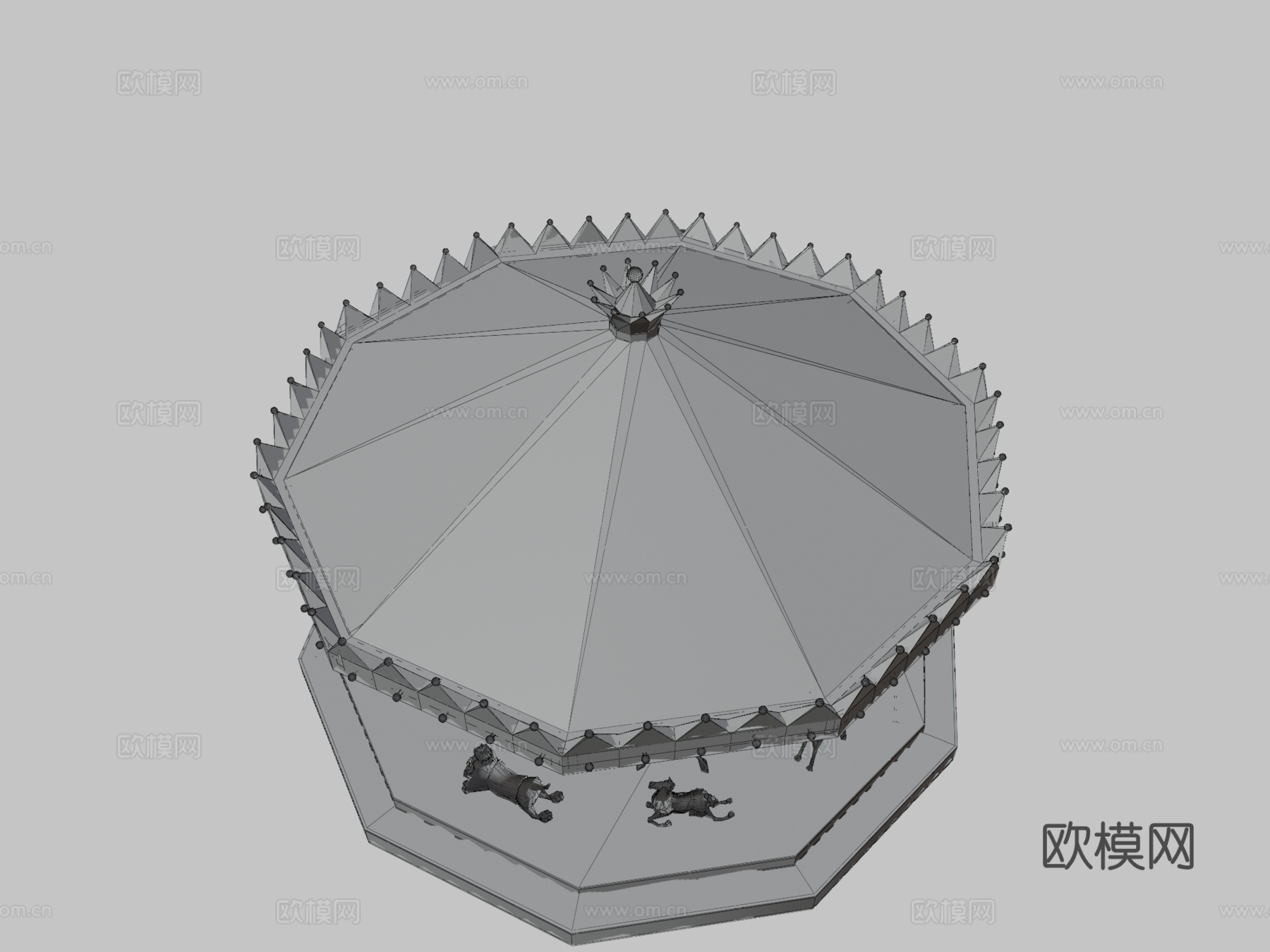 旋转木马3d模型