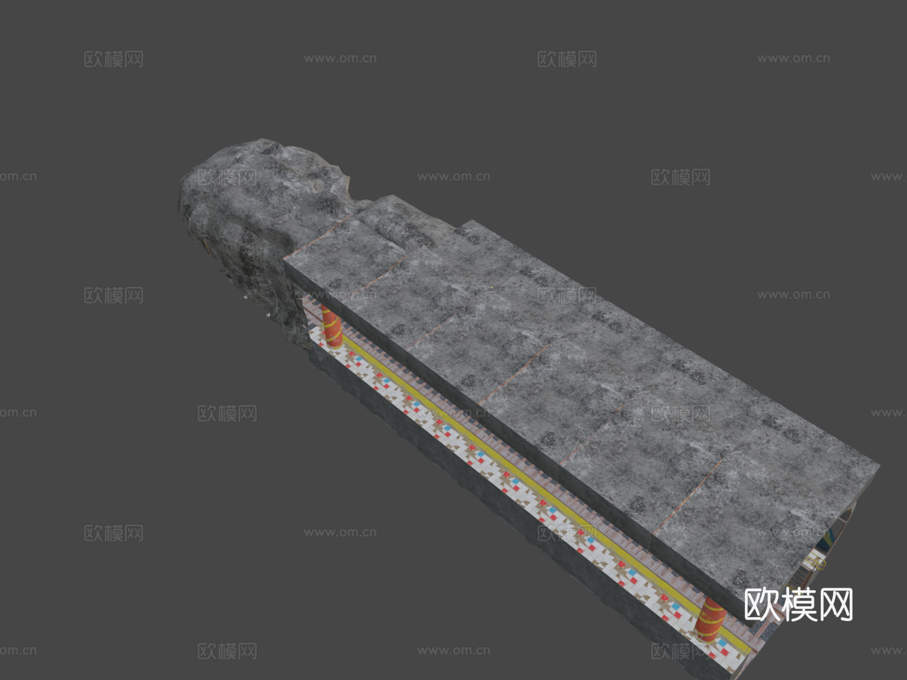 波比游乐时光3火车站3d模型