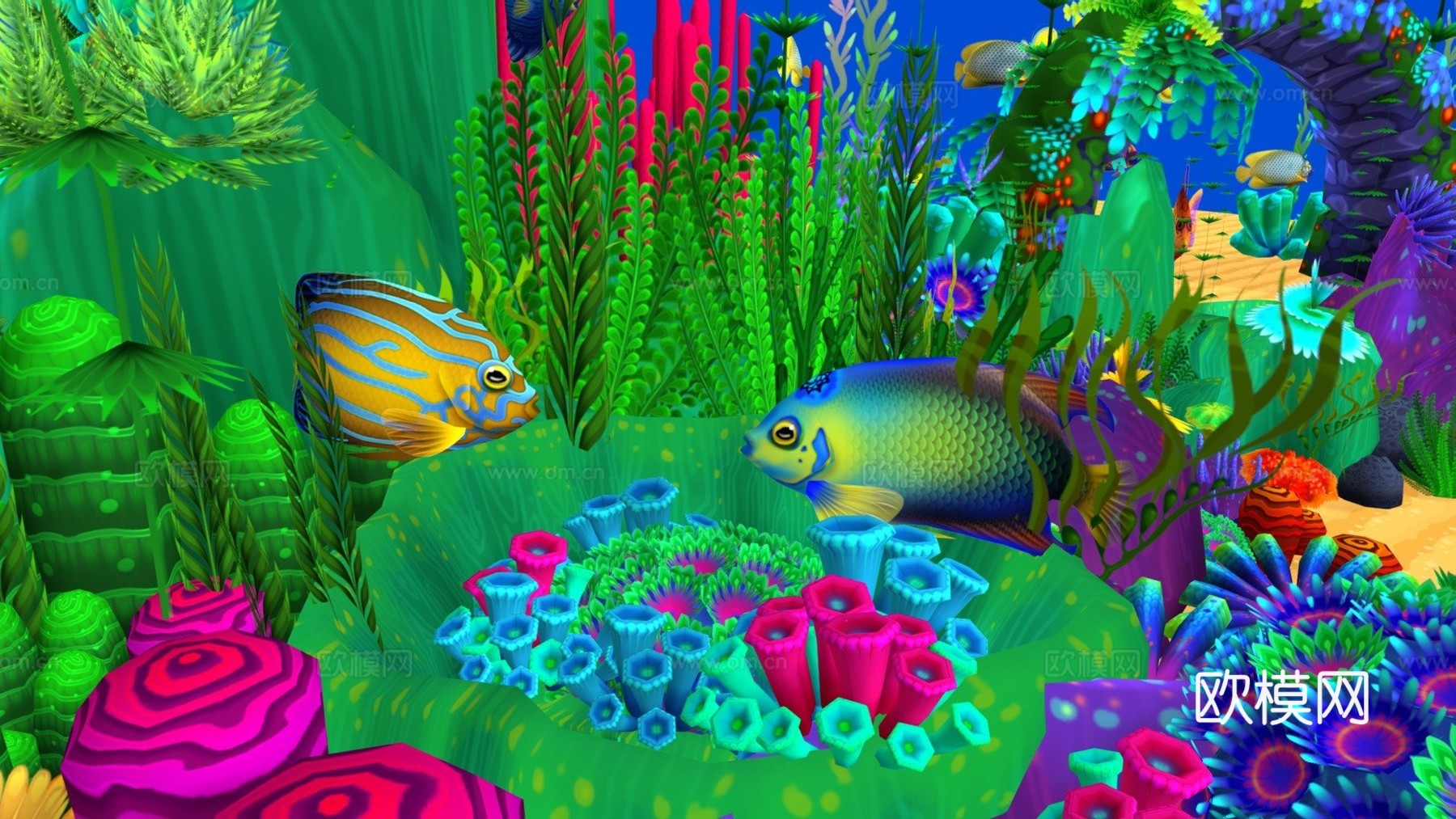 美丽海鱼3d模型