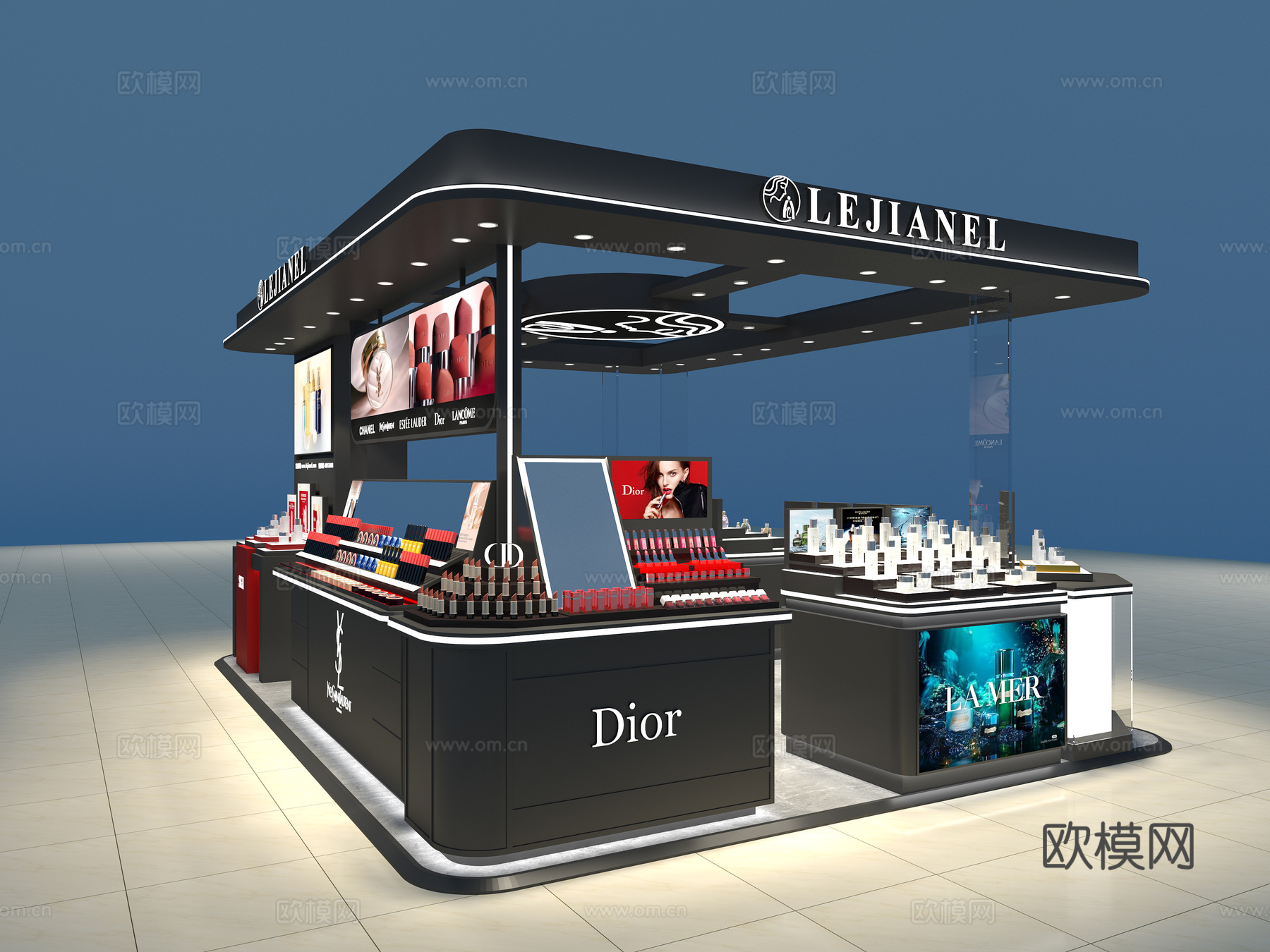 商场化妆品专柜商场中岛店香水店彩妆护肤店3d模型