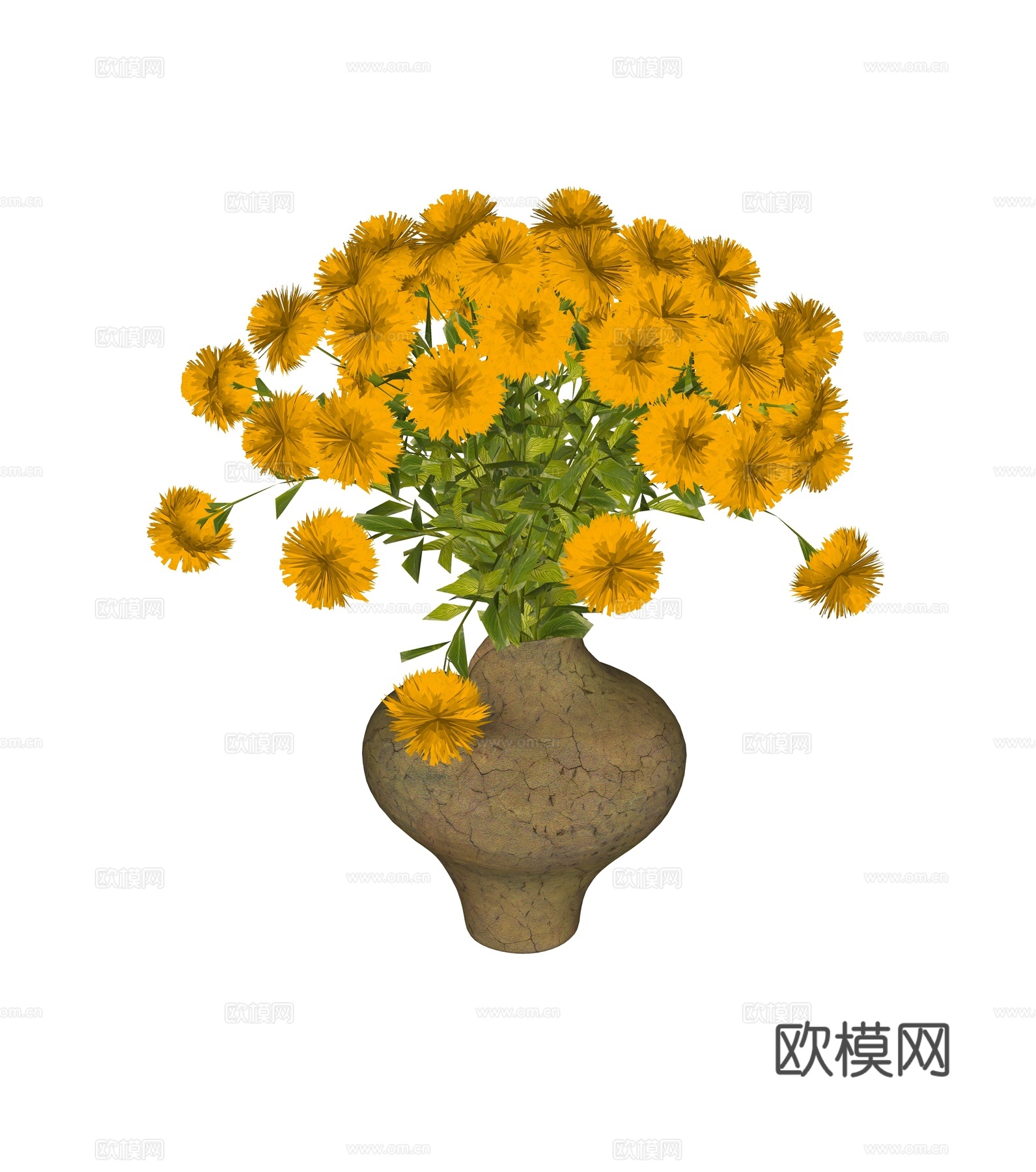 现代花瓶花艺盆栽su模型