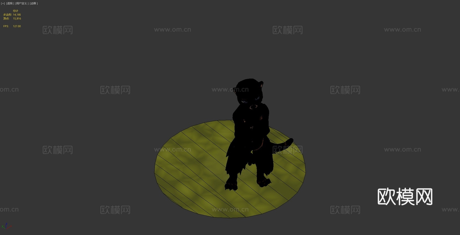 水獭可爱-骨骼展示3d模型
