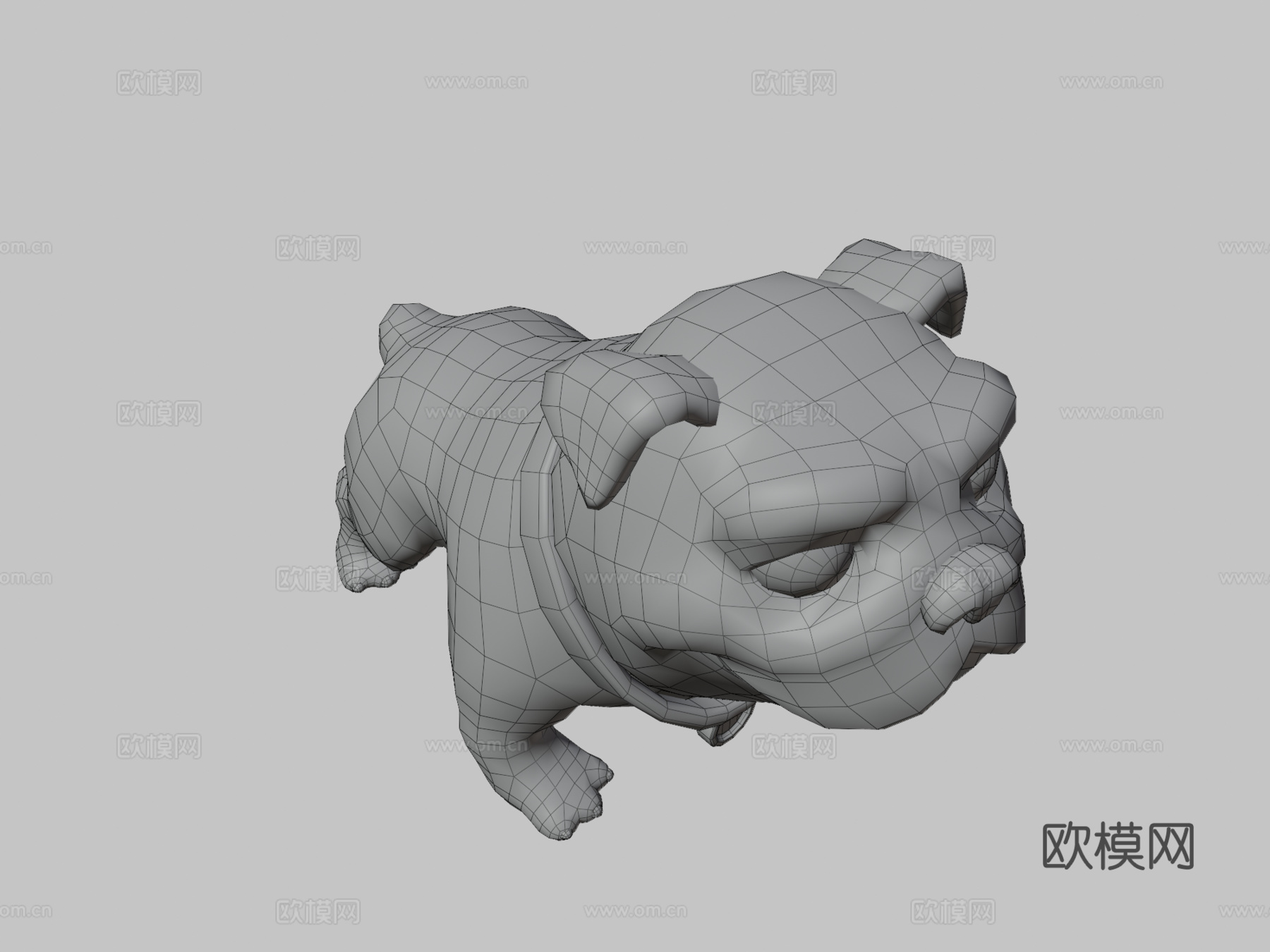 斗牛犬3d模型