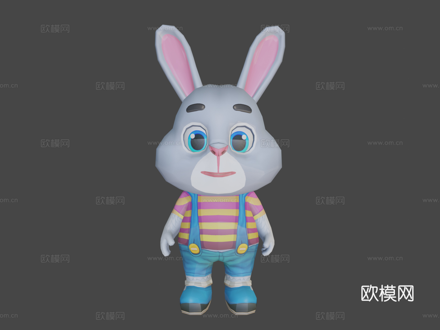 兔子动画绑定3d模型