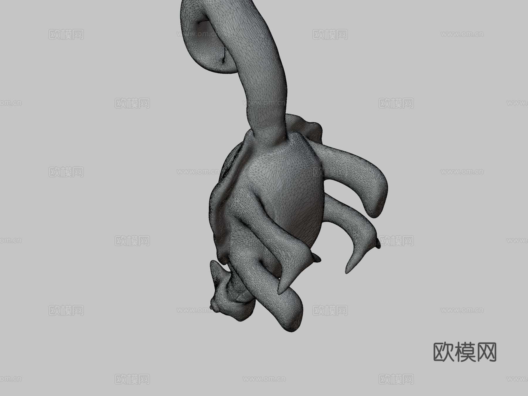 茶魔立和玉魔立绑定3d模型