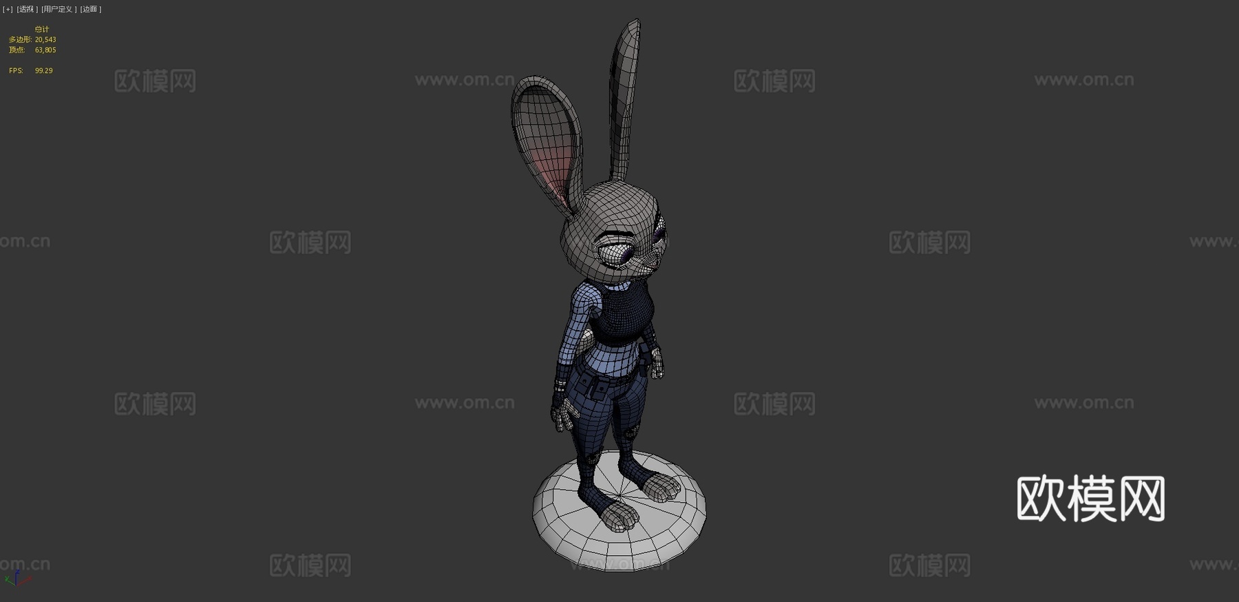 朱迪·霍普斯3d模型
