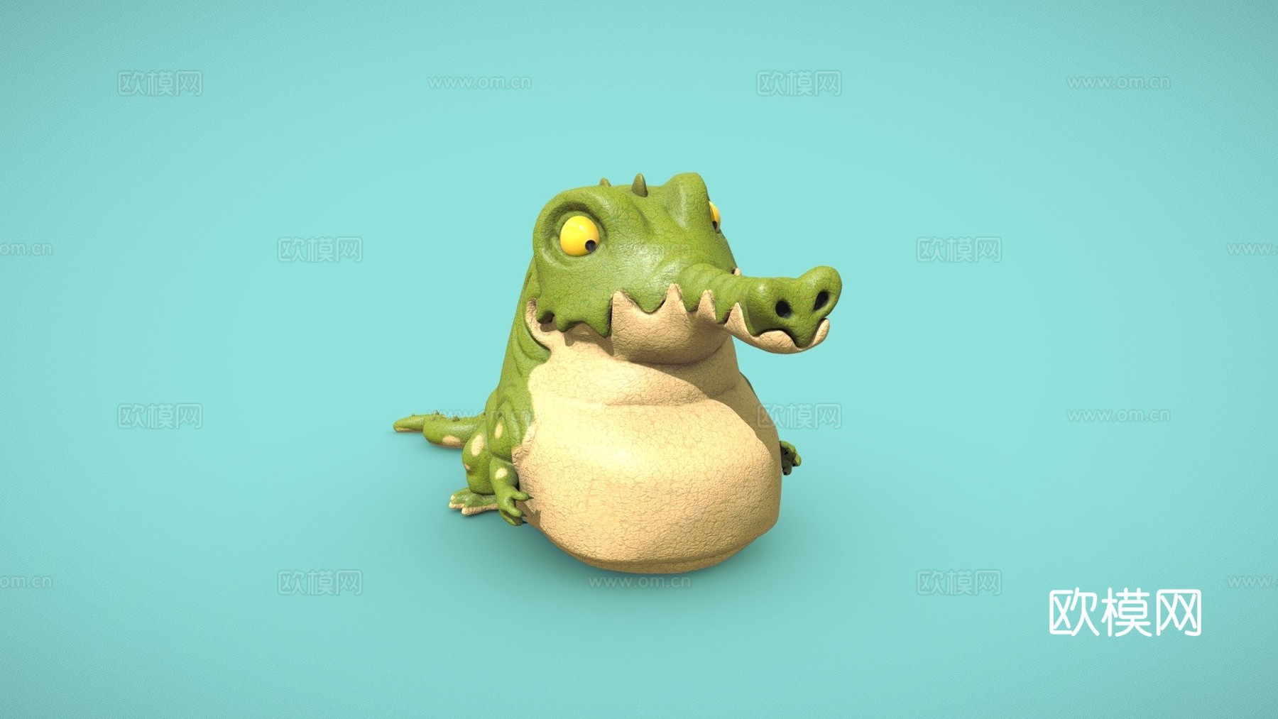 卡通鳄鱼3d模型