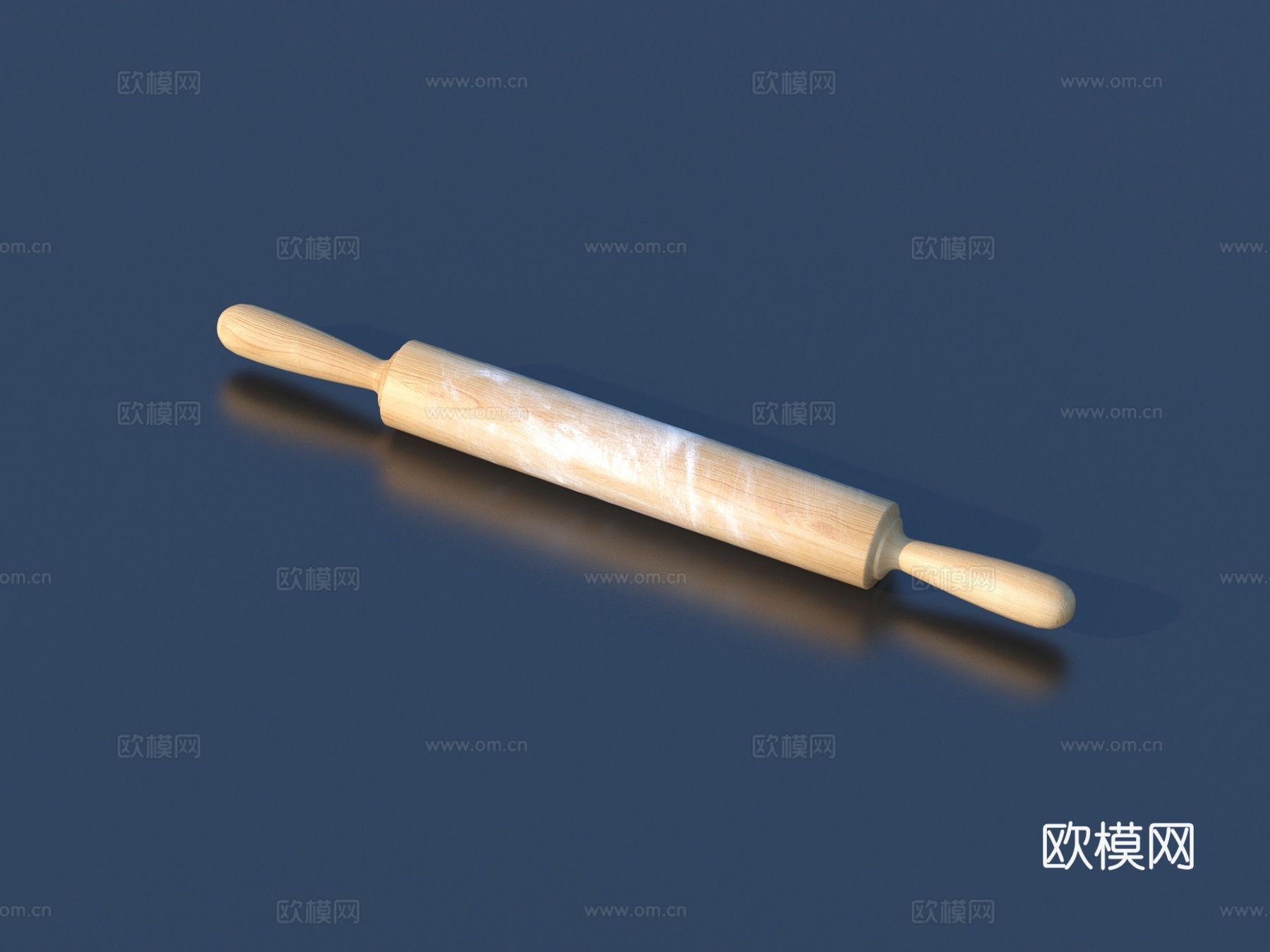 擀面杖 厨房用具3d模型