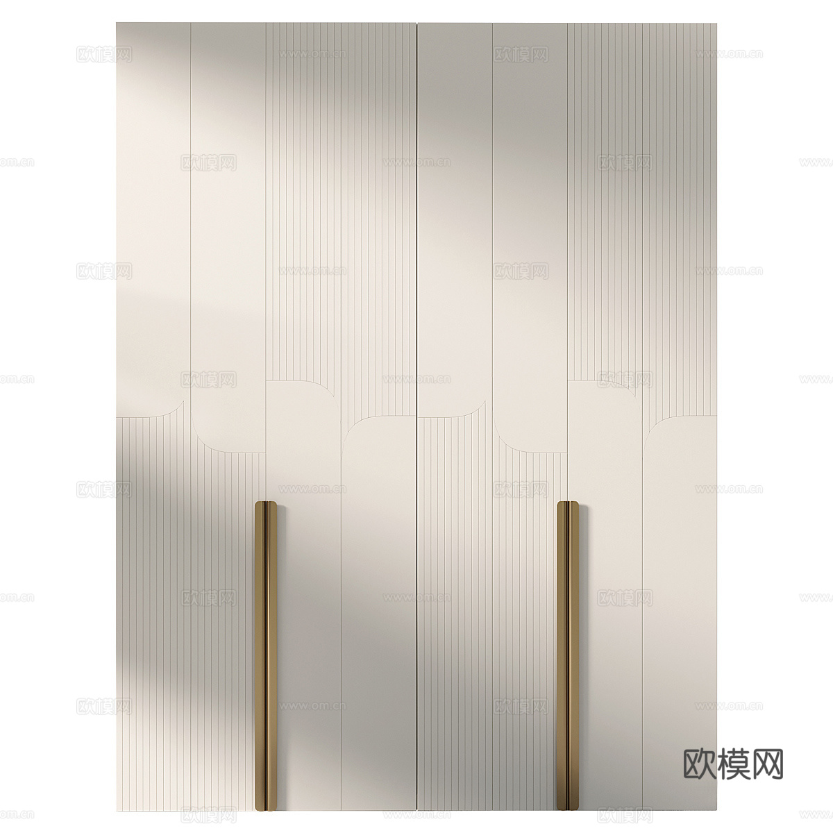 现代意式轻奢衣柜3d模型