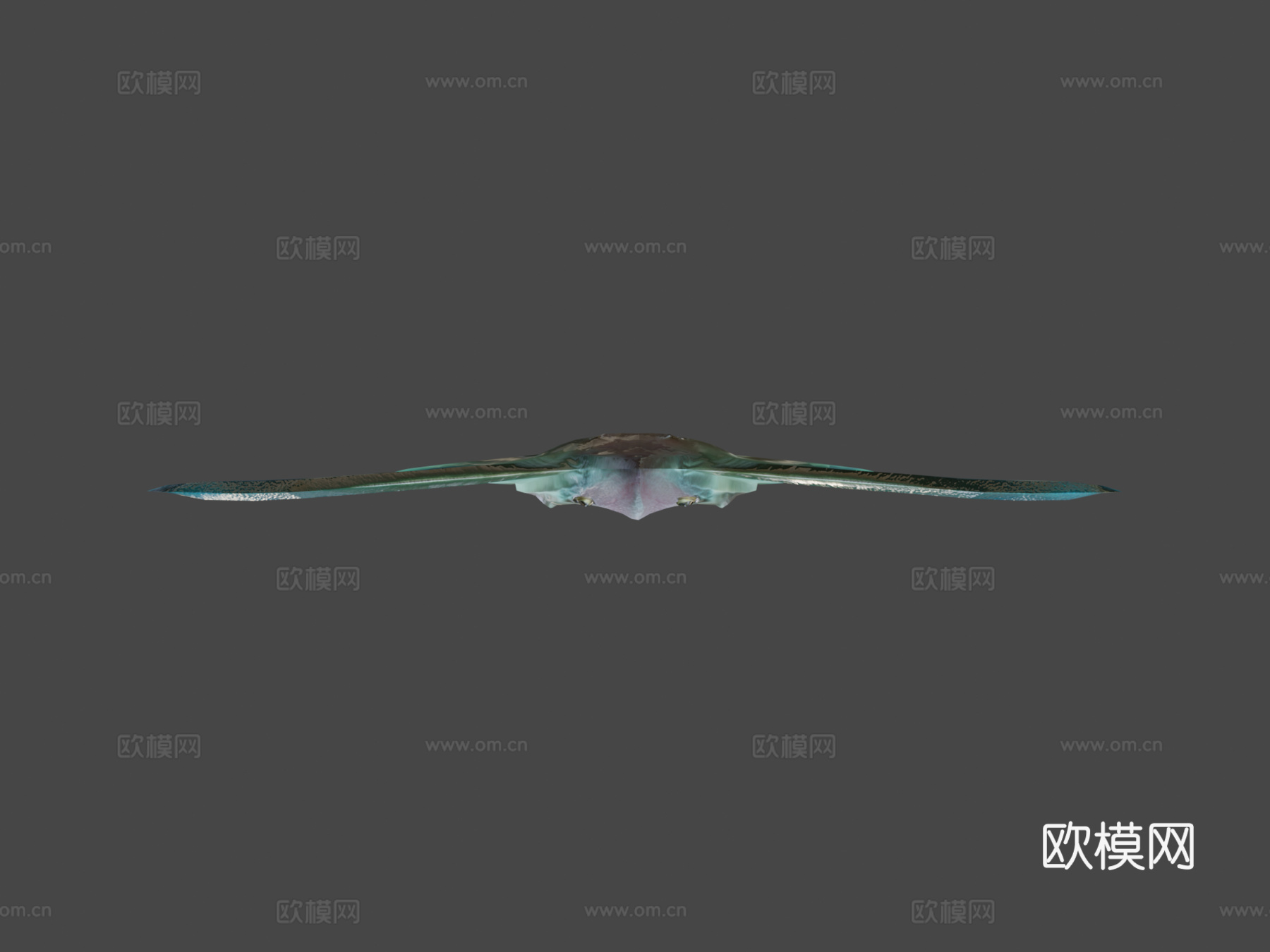 外星幻想鱼-水母鳐-黄貂鱼3d模型