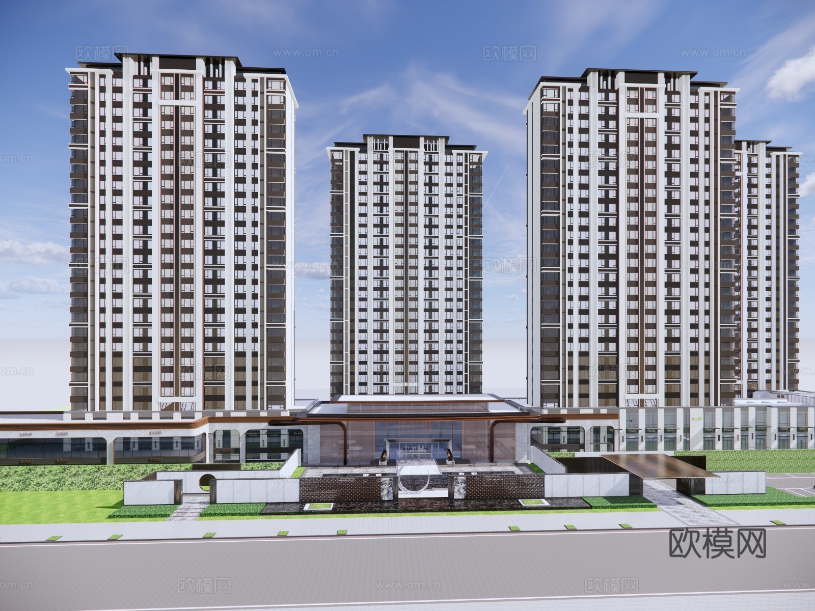 商业建筑售楼处建筑su模型