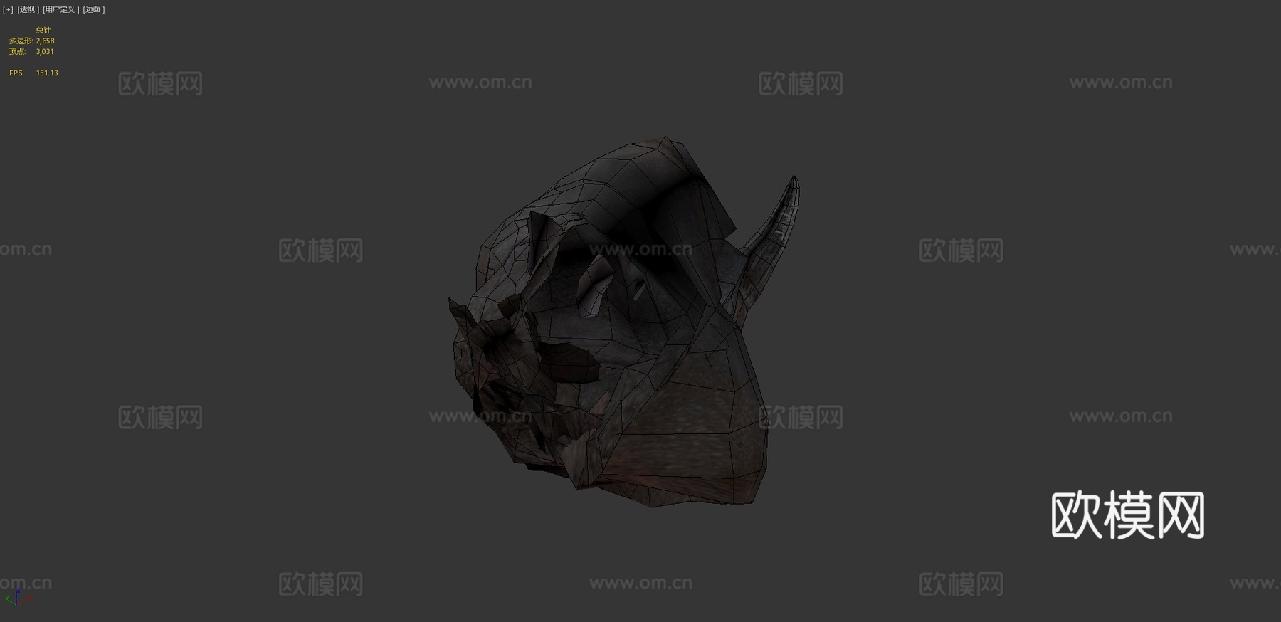 犀牛行走3d模型