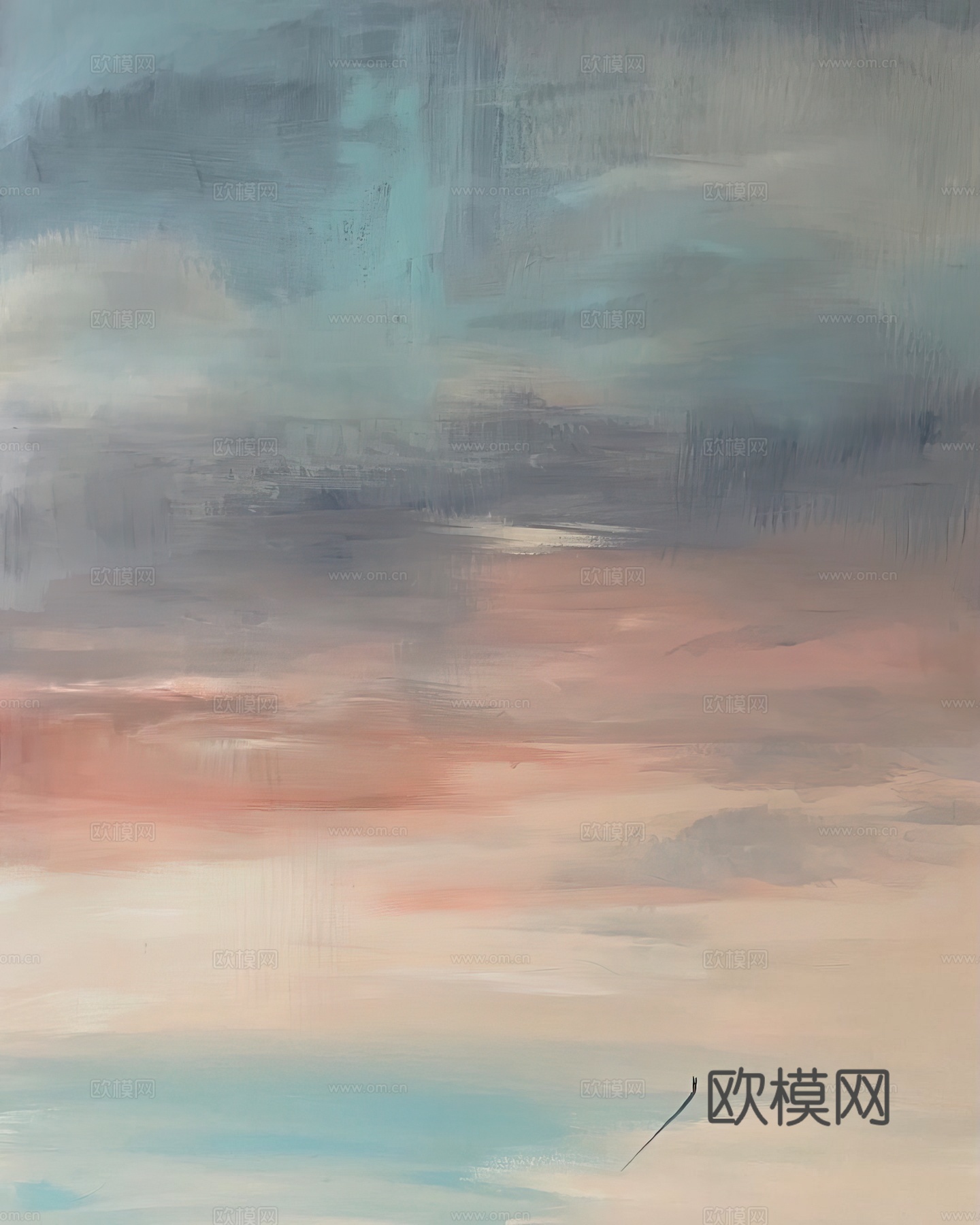 水彩小人大景 艺术挂画 挂画 装饰画 艺术画下载