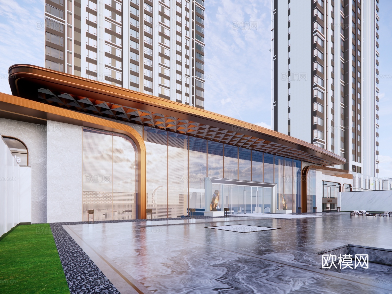 商业建筑售楼处建筑su模型