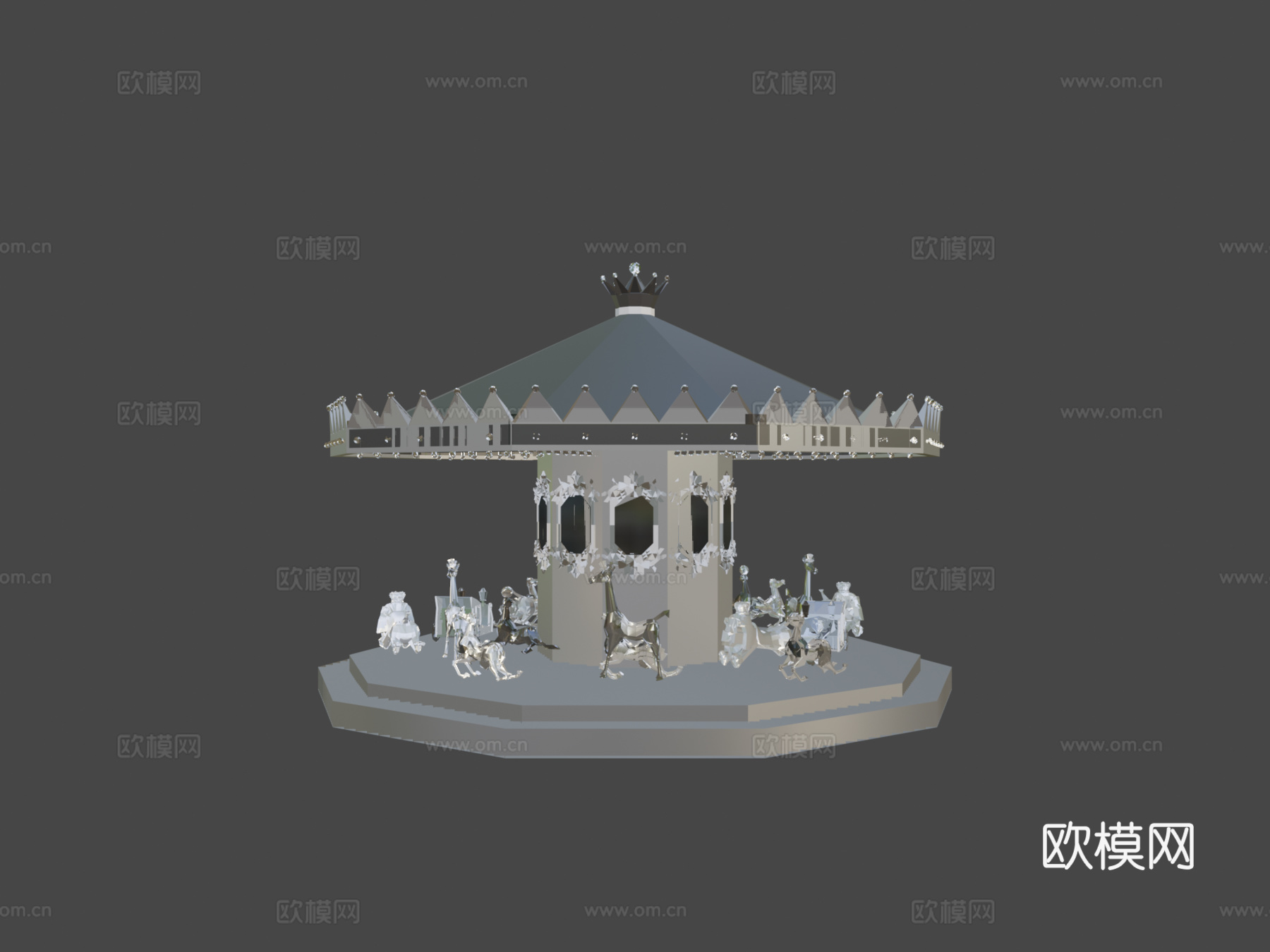 旋转木马3d模型
