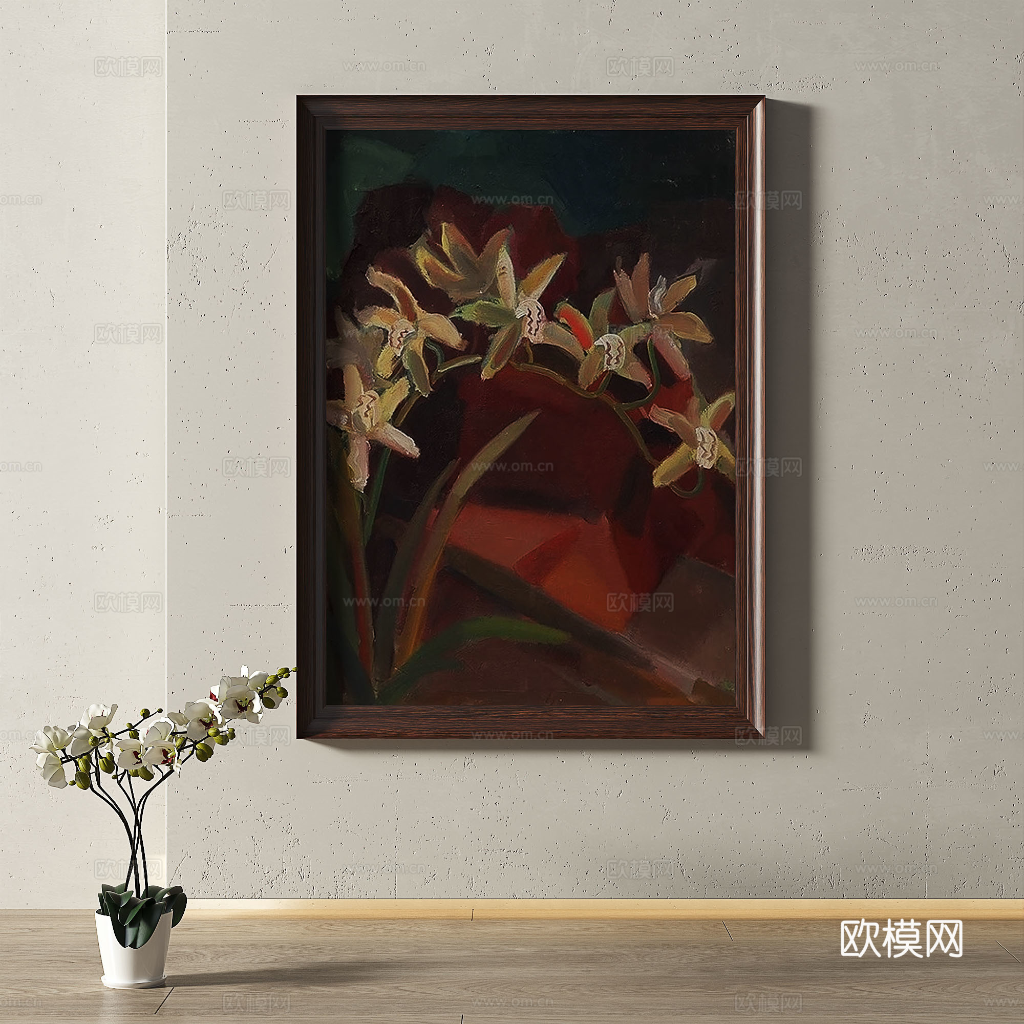 现代，法式，复古，中古，轻奢，油画，装饰画3d模型