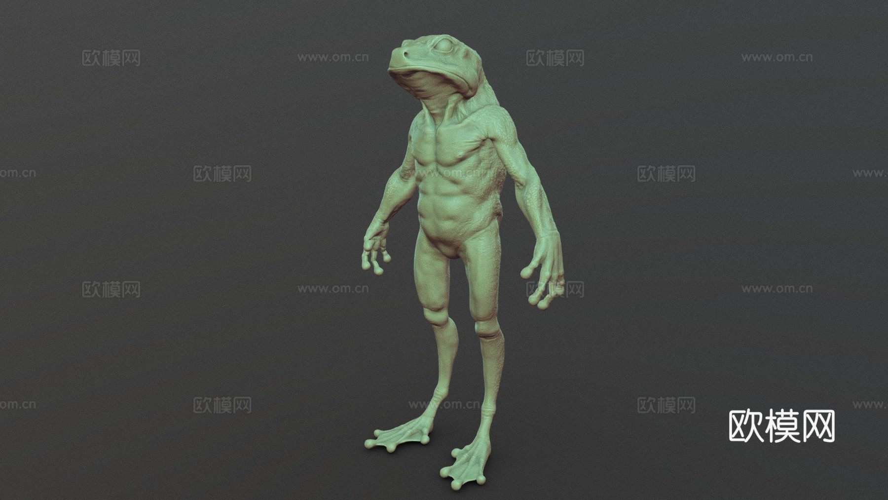 青蛙人形生物3d模型