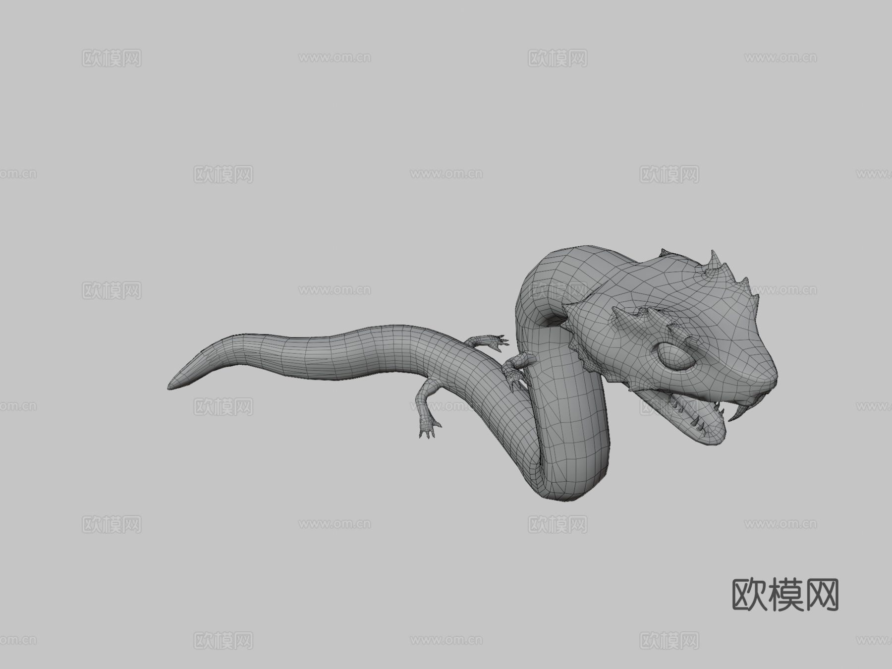 红色蜥蜴3d模型