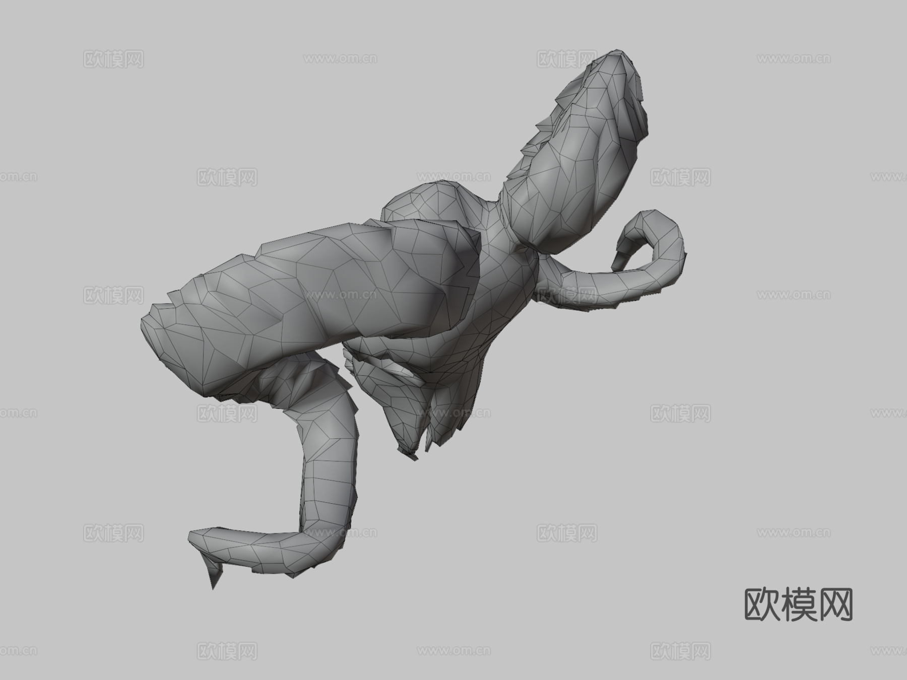 山羊头骨3d模型