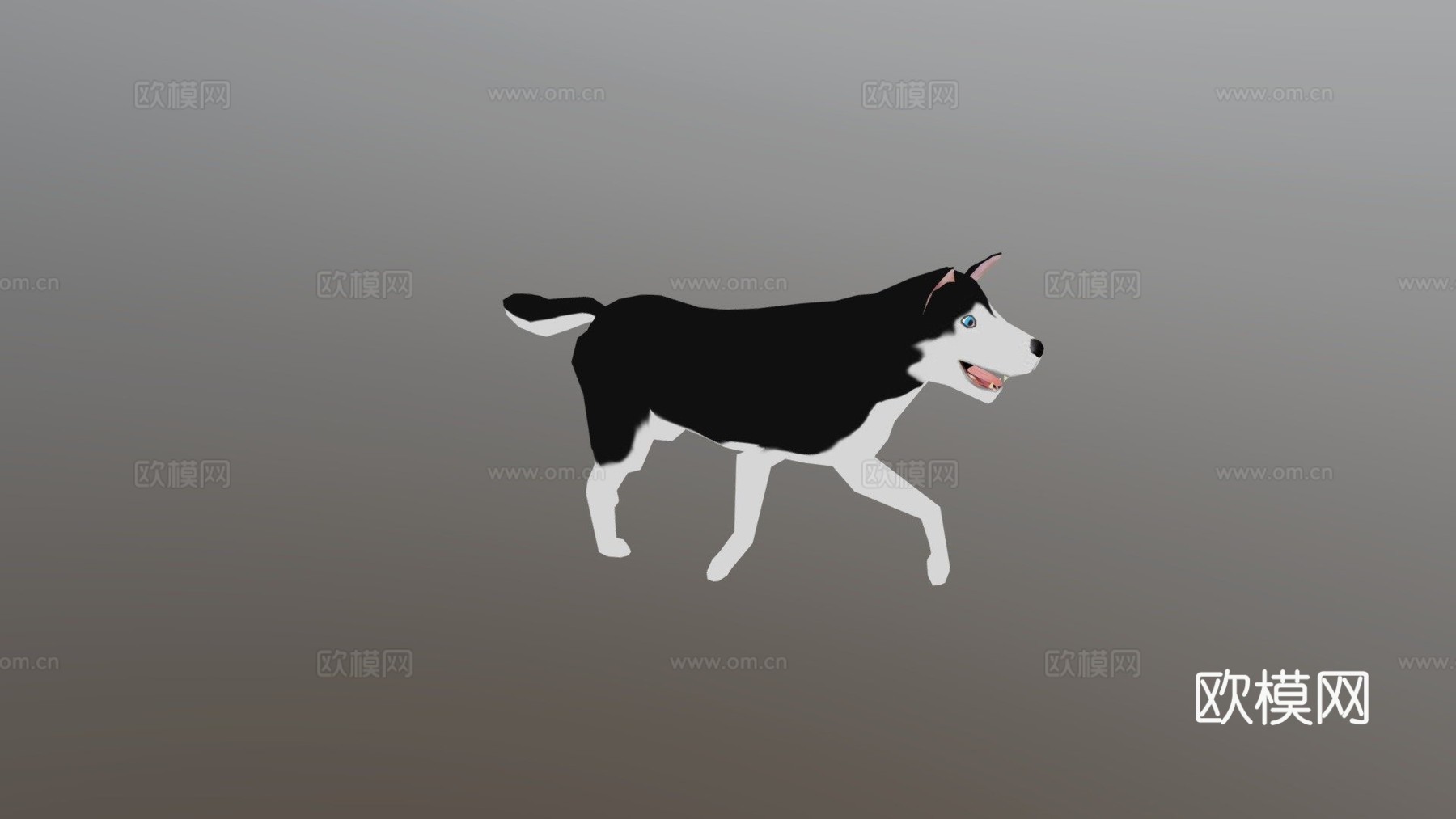 奔跑的狗3d模型
