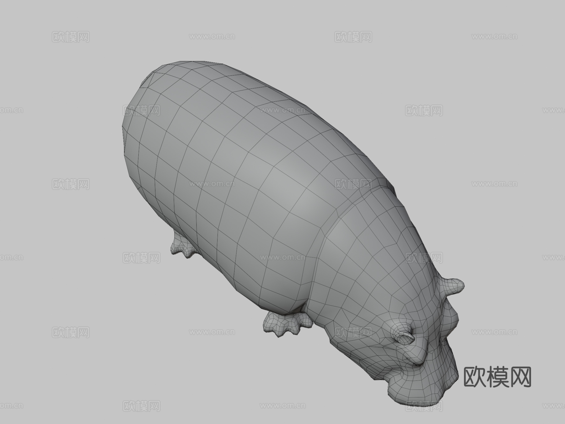 河马3d模型