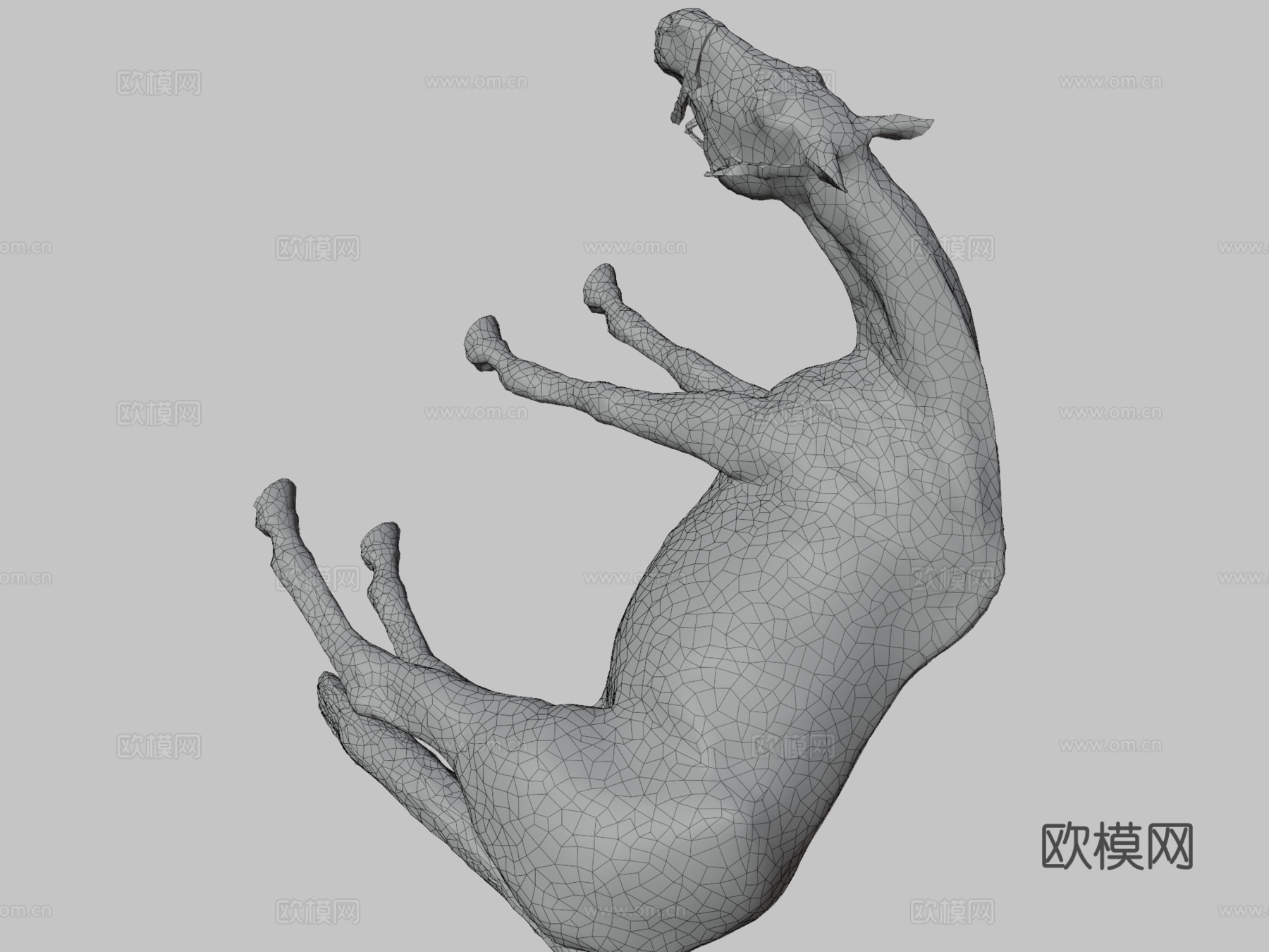 马 - 姿势43d模型