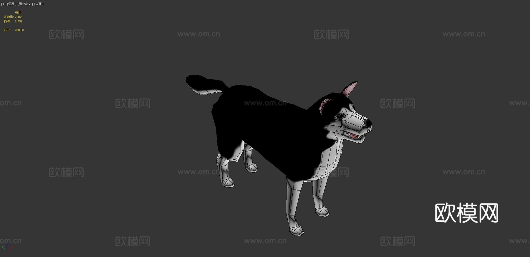 奔跑的狗3d模型