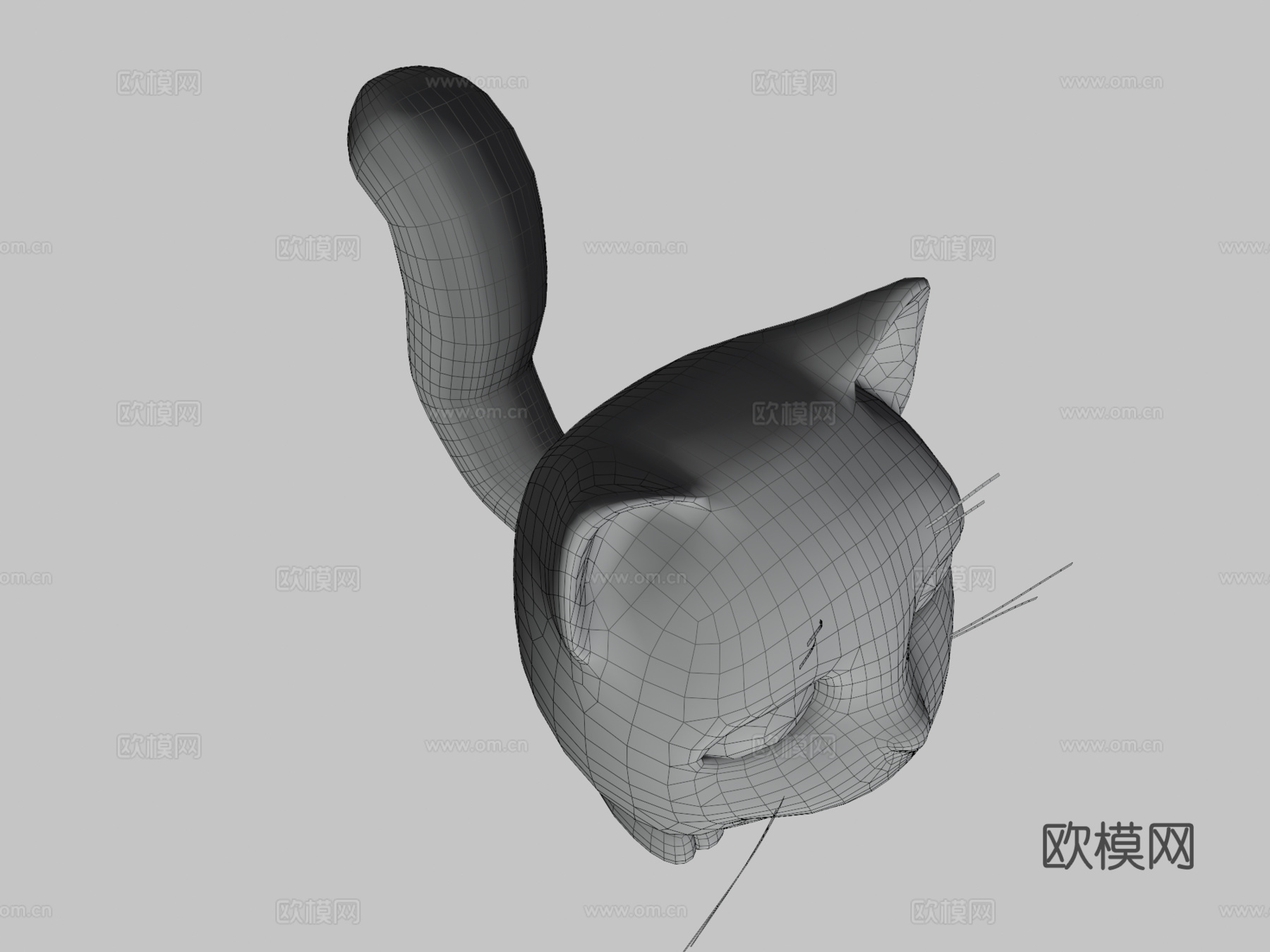 可爱怪兽猫3d模型