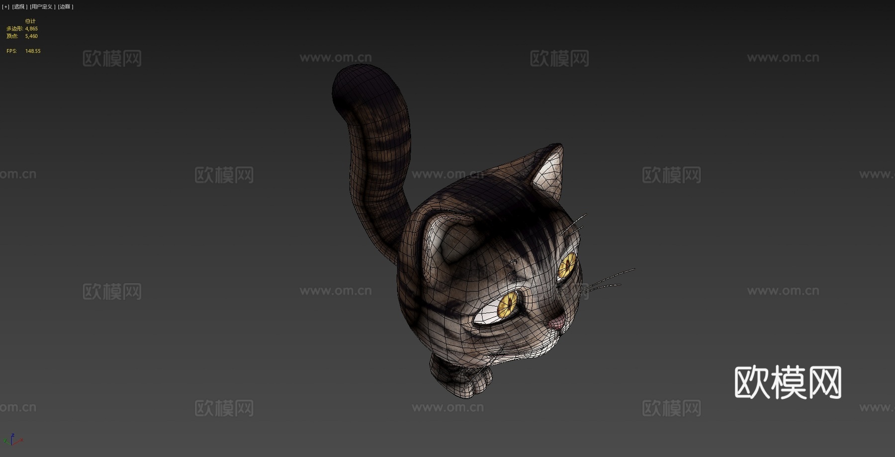 可爱怪兽猫3d模型