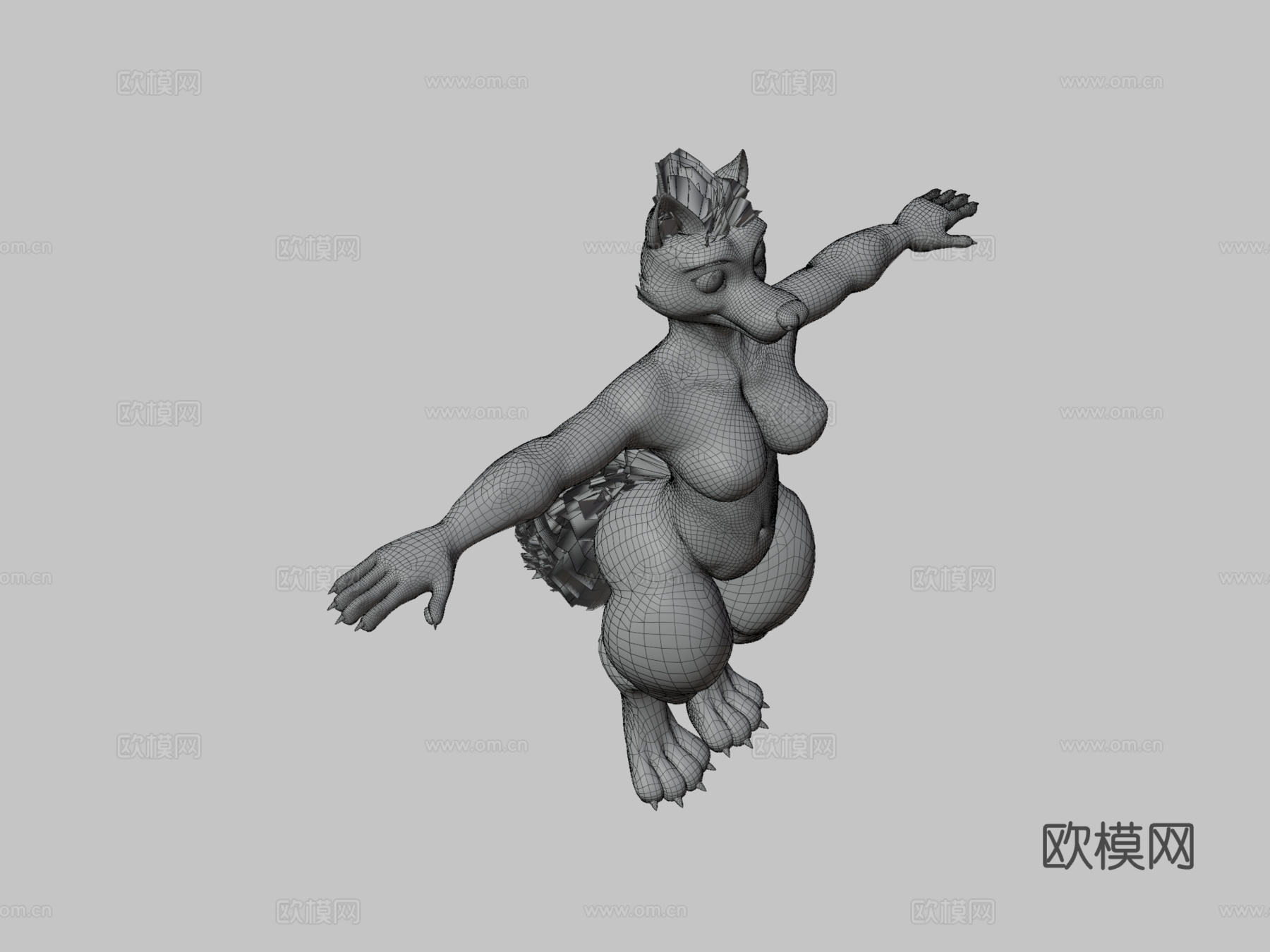 狼 - VR聊天与虚拟主播头像3d模型