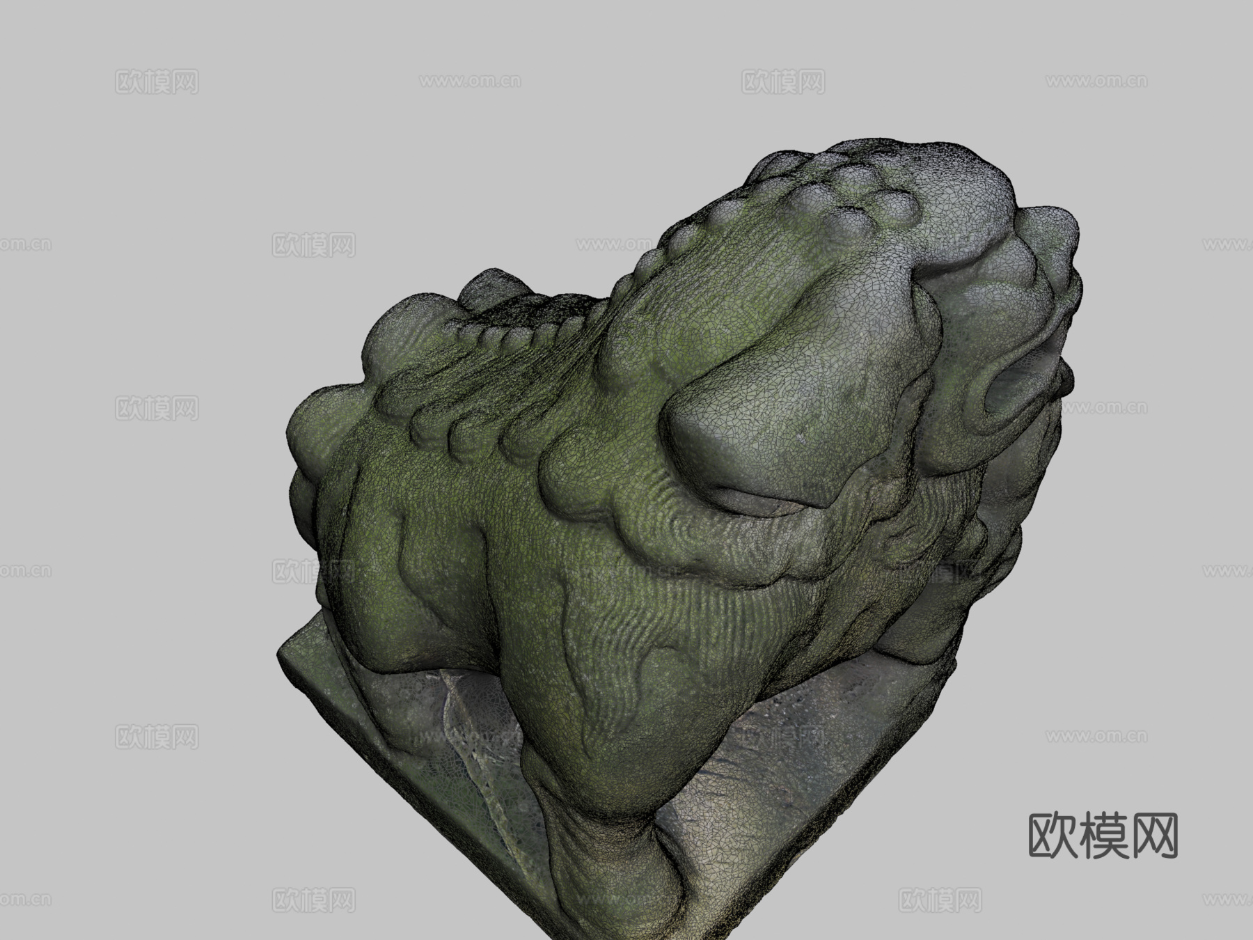 雕像-寺庙风狮3d模型