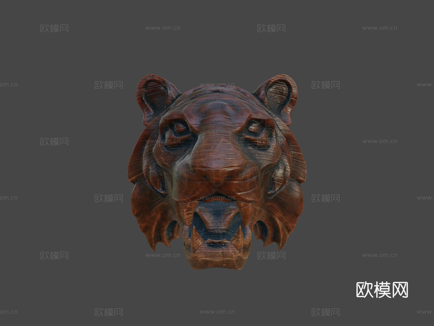 风格化虎头3d模型