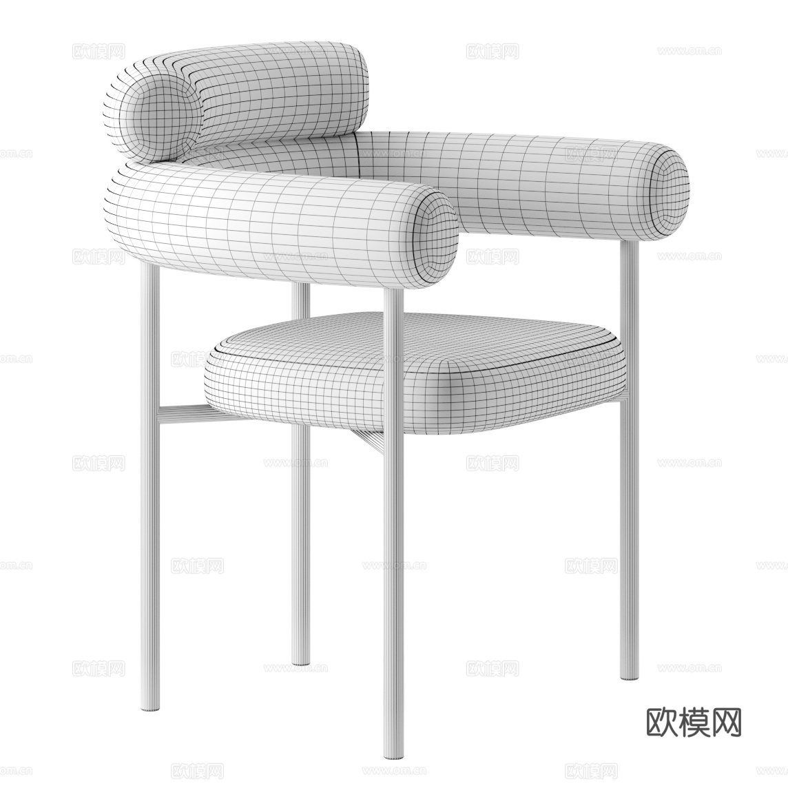 现代意式极简单椅3d模型
