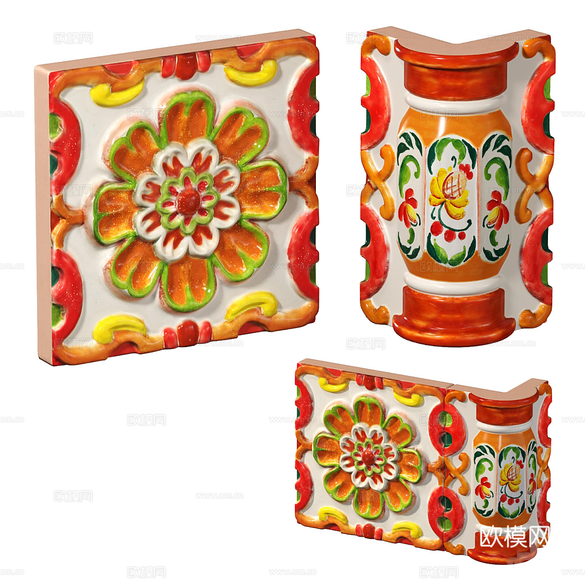 瓷砖 花砖3d模型